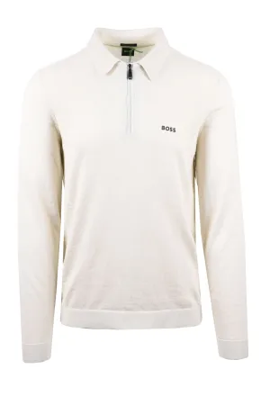 Boss Momentum_lite_pl24long Sleeved Polo Light Beige