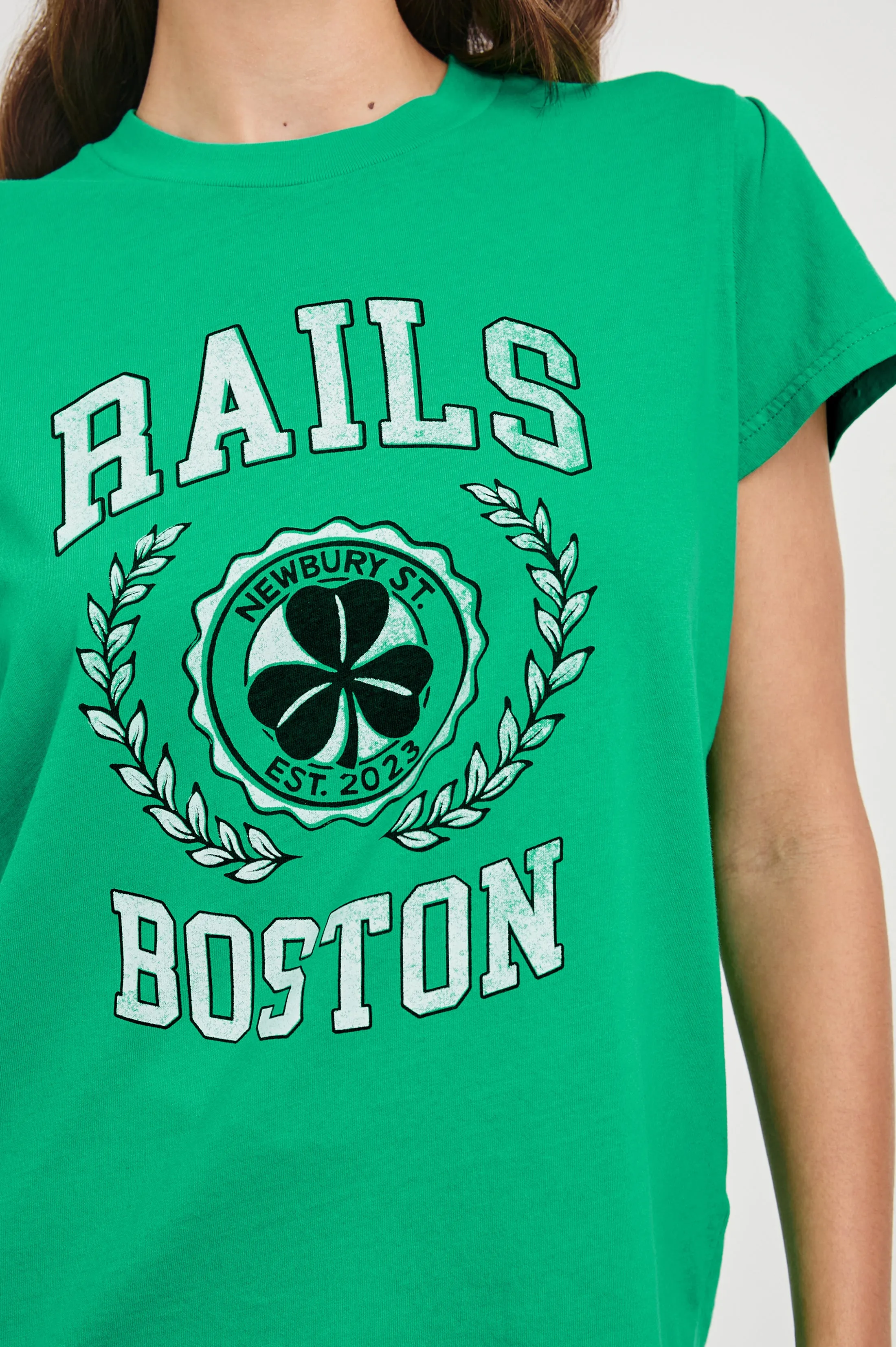 BOYFRIEND T-SHIRT - RAILS BOSTON GREEN Rails