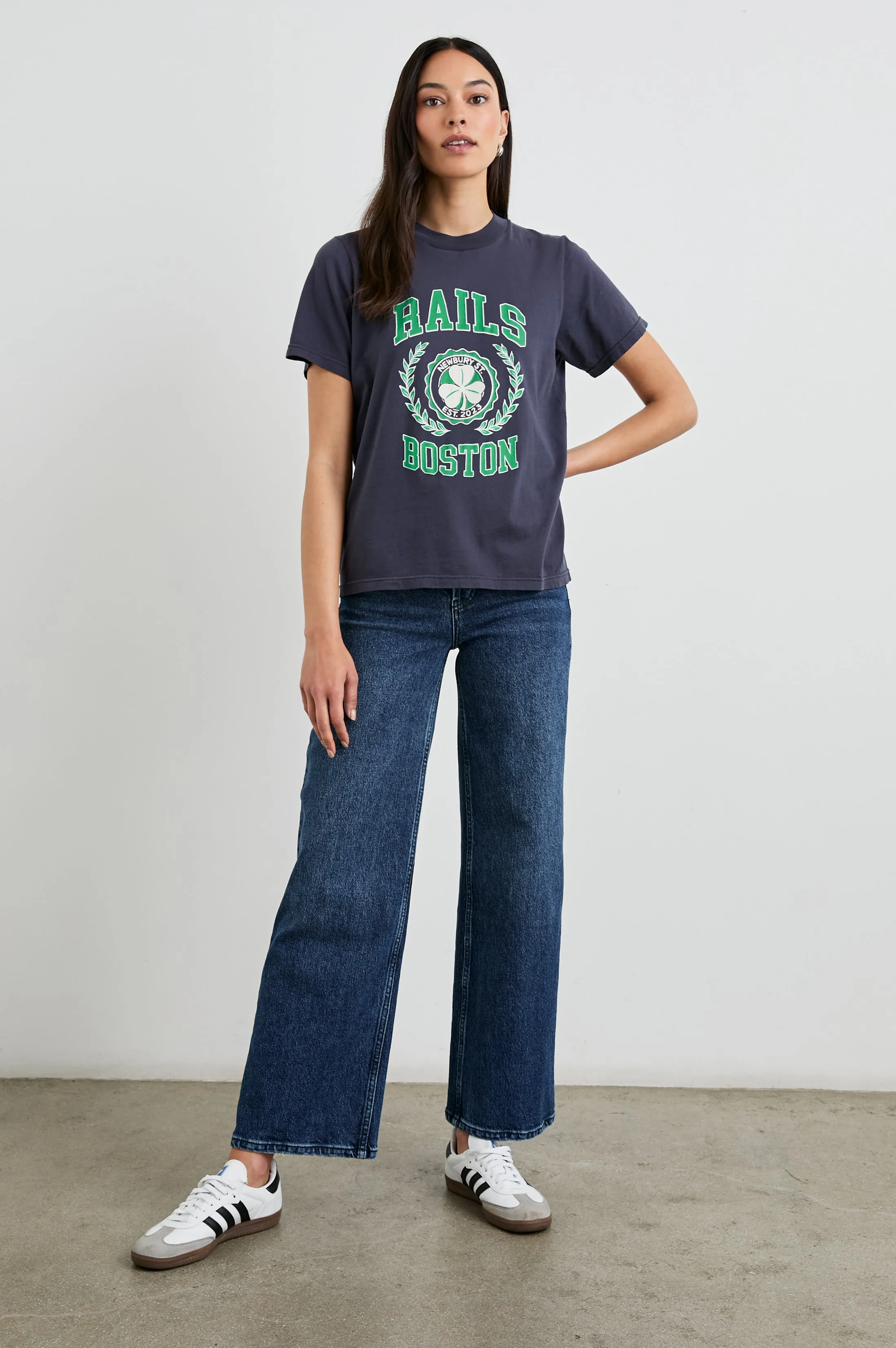 BOYFRIEND T-SHIRT - RAILS BOSTON NAVY Rails
