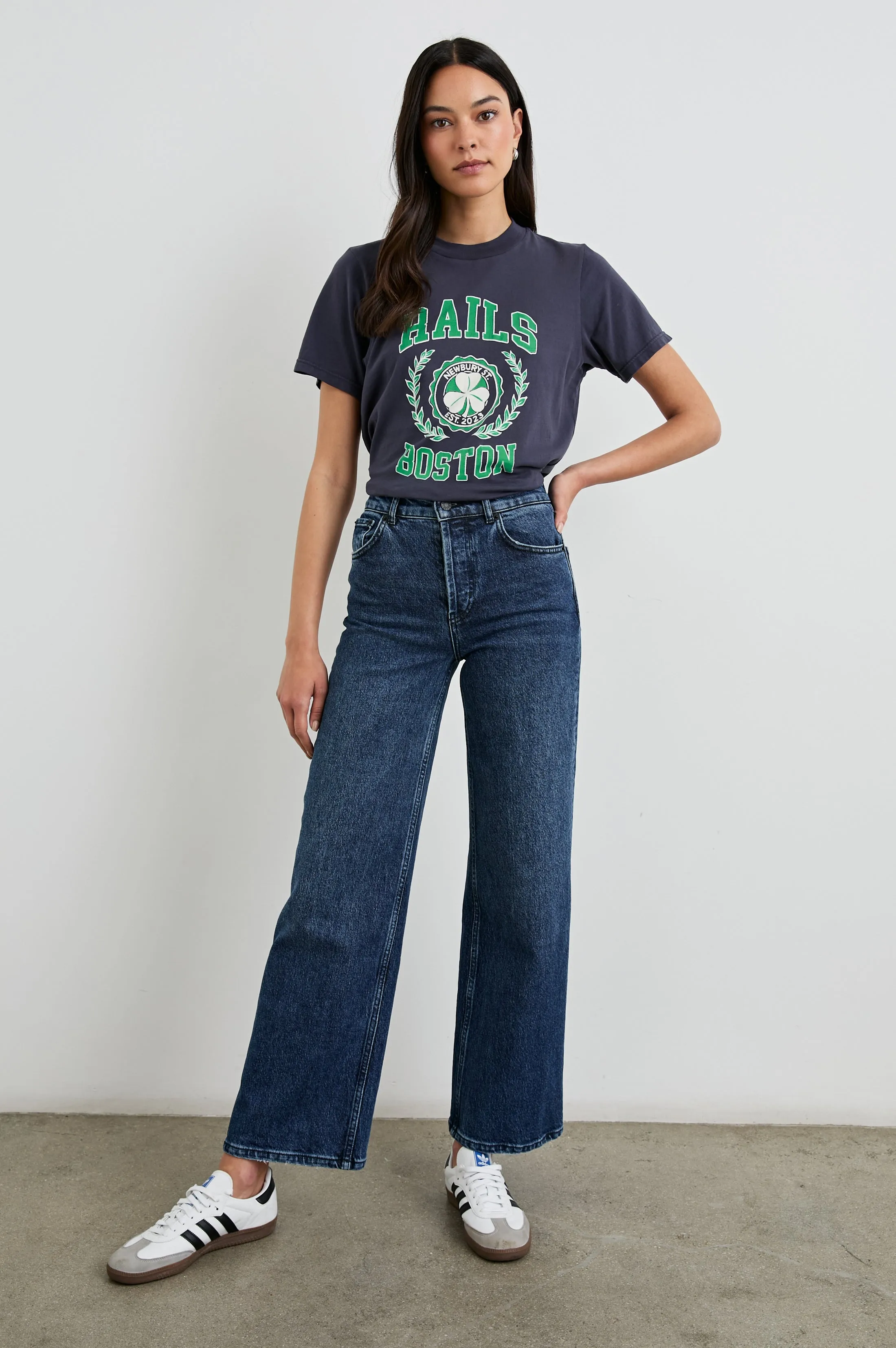 BOYFRIEND T-SHIRT - RAILS BOSTON NAVY Rails