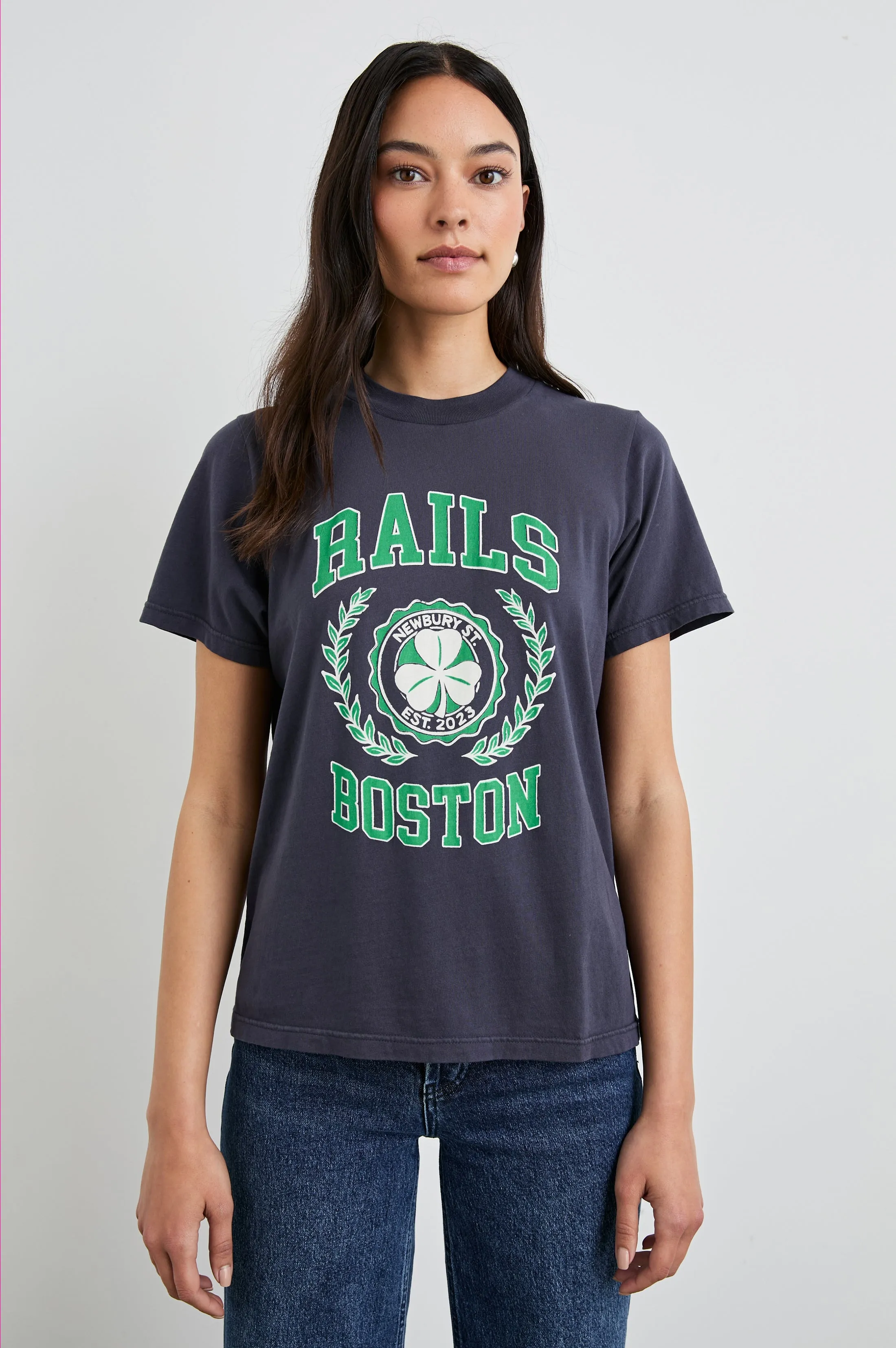BOYFRIEND T-SHIRT - RAILS BOSTON NAVY Rails