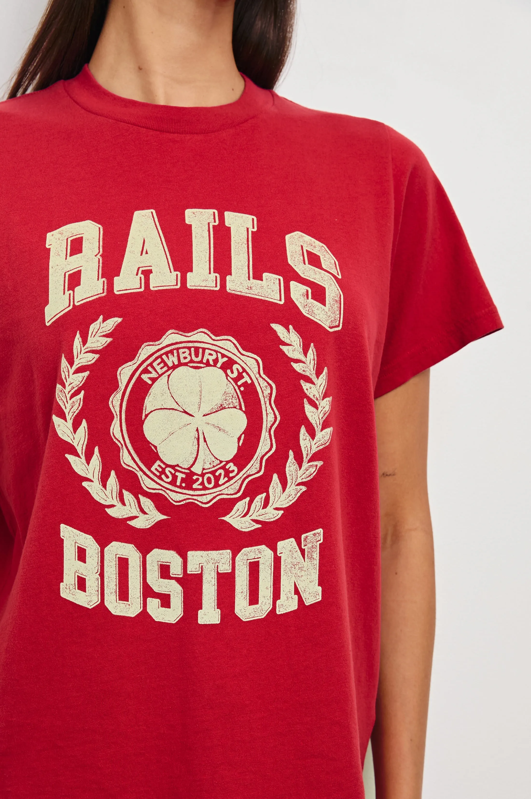 BOYFRIEND T-SHIRT - RAILS BOSTON RED Rails