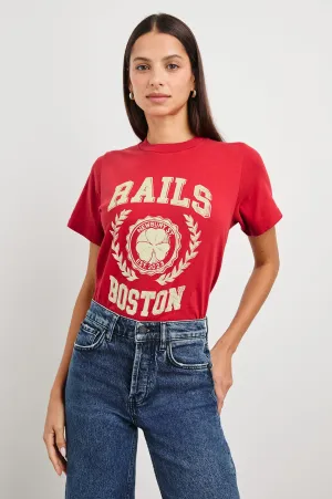 BOYFRIEND T-SHIRT - RAILS BOSTON RED Rails