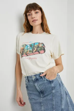 BOYFRIEND T-SHIRT - RAILS LOS ANGELES ECRU Rails