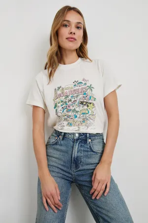 BOYFRIEND T-SHIRT - RAILS LOS ANGELES MAP WHITE Rails