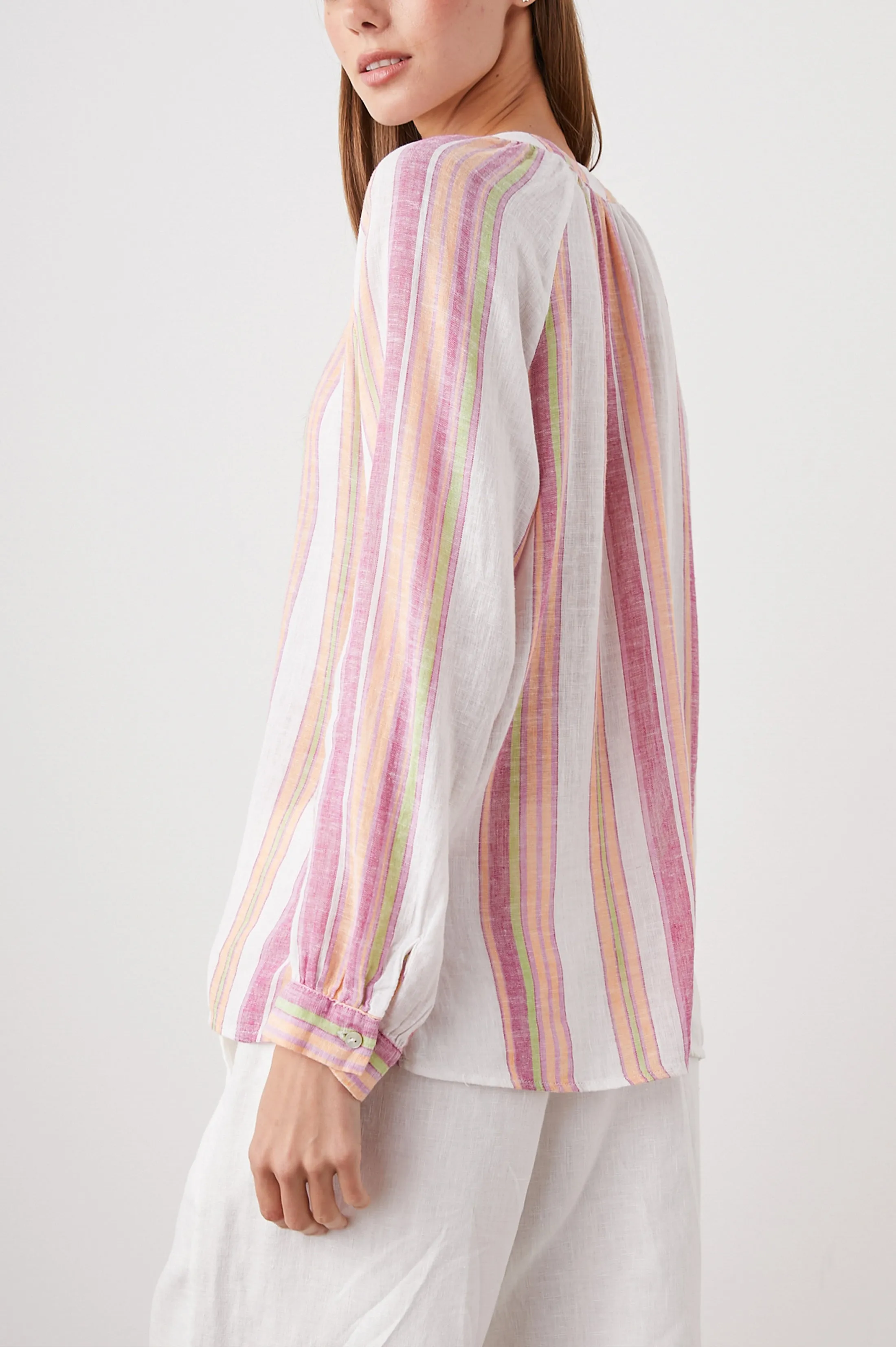 BRIELLE TOP - HIBISCUS STRIPE Rails