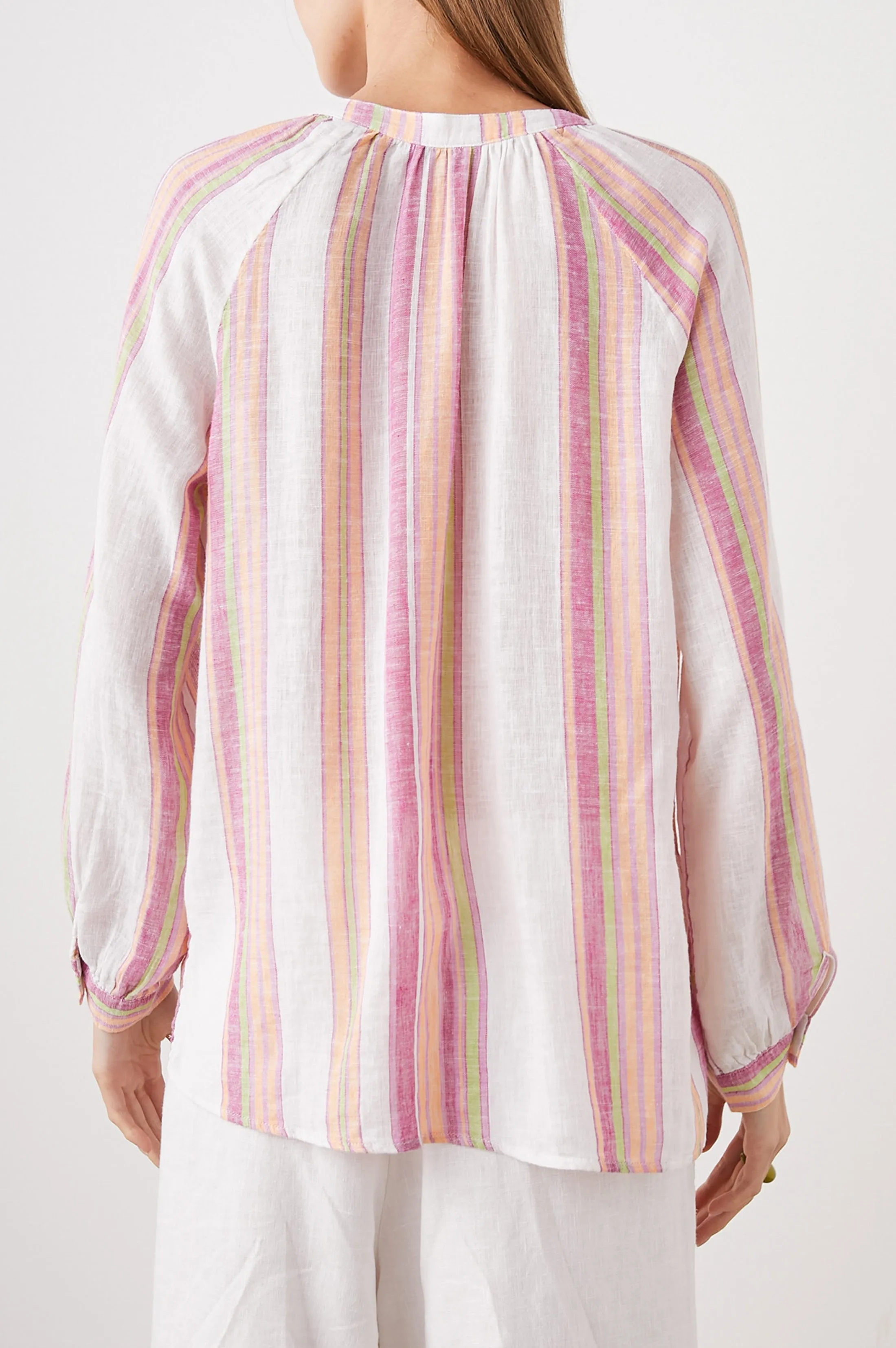 BRIELLE TOP - HIBISCUS STRIPE Rails