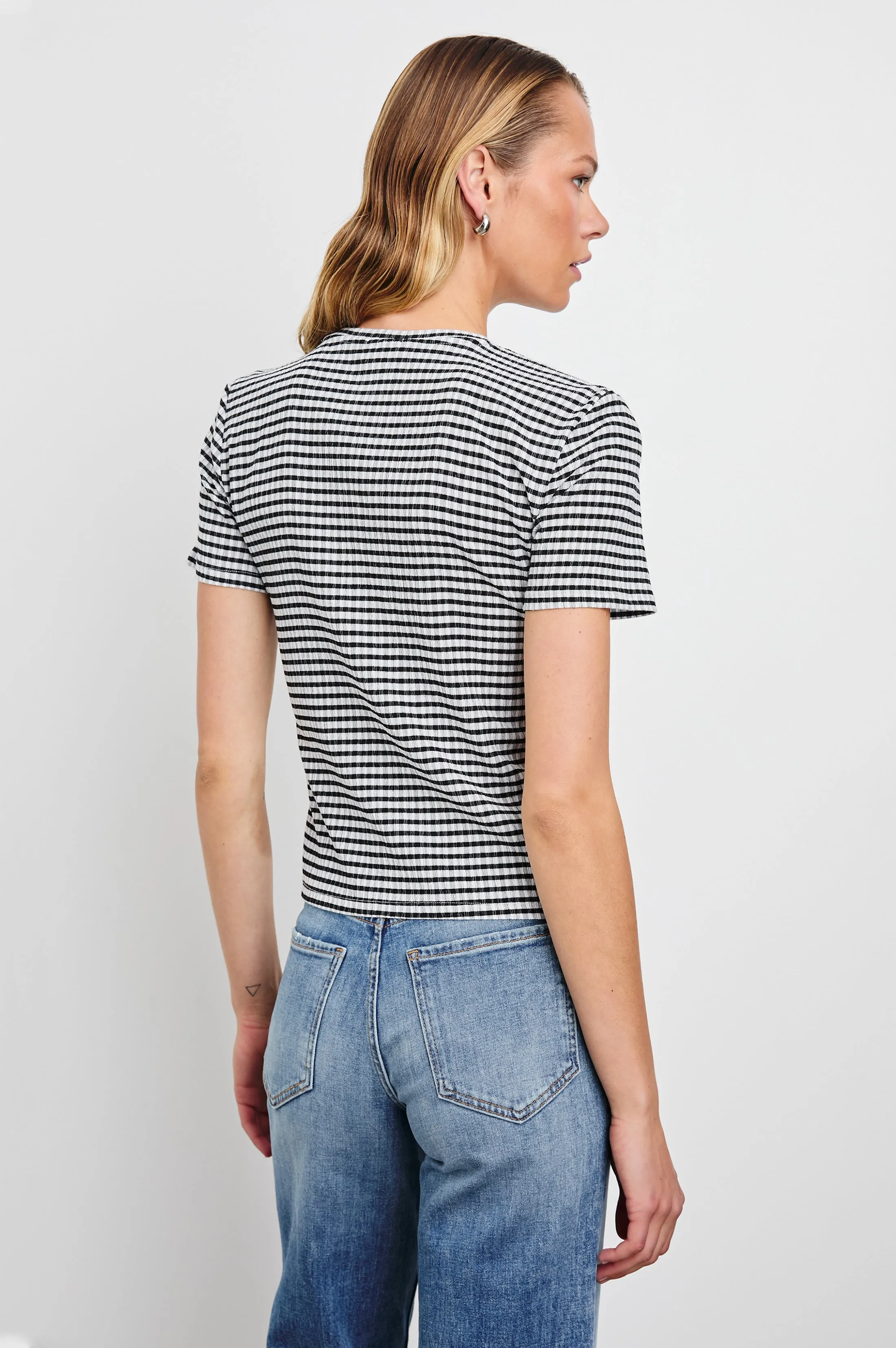 BRITTY TOP - BLACK GINGHAM Rails