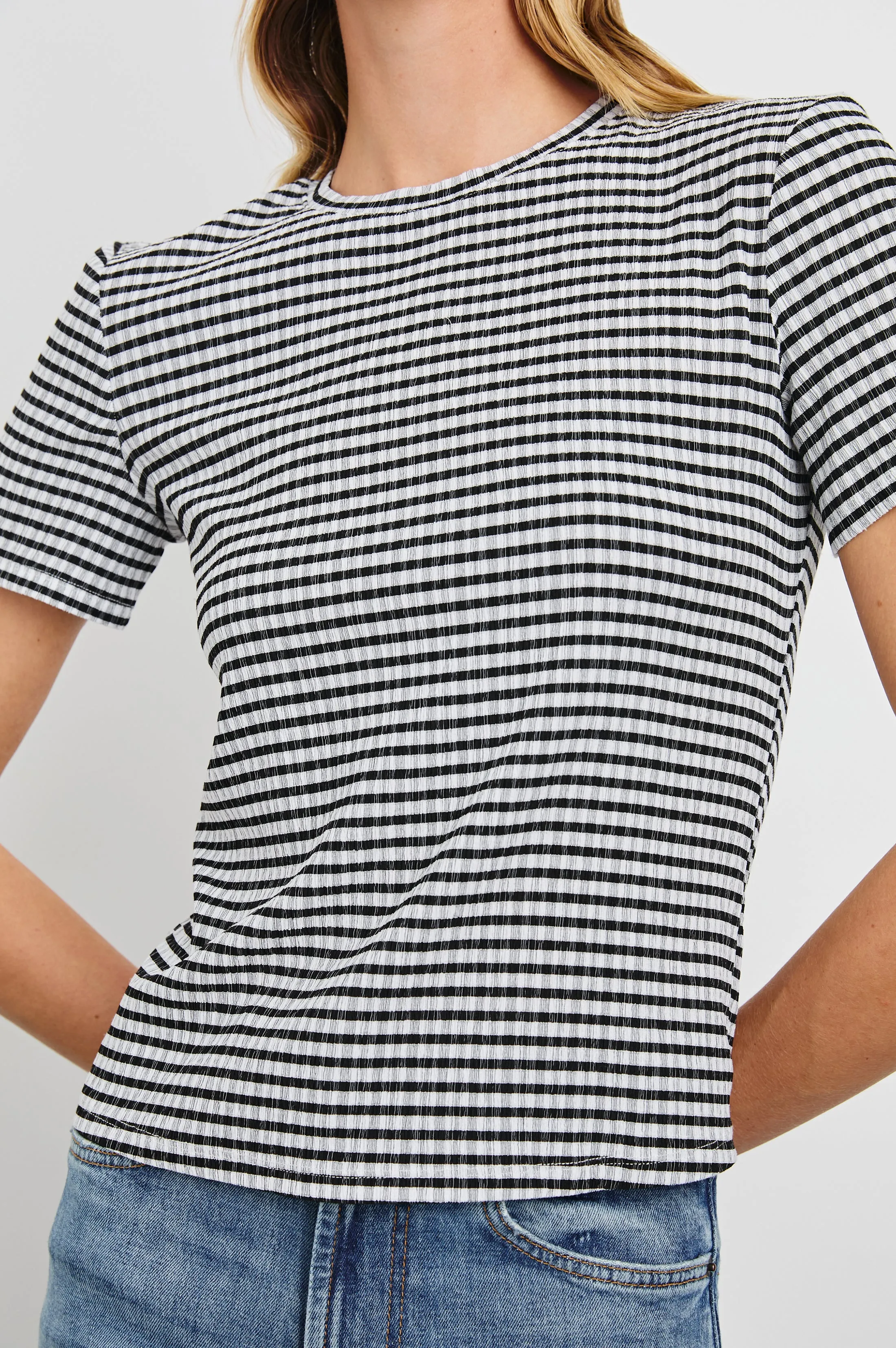 BRITTY TOP - BLACK GINGHAM Rails