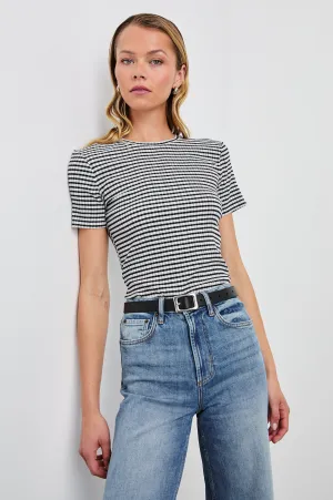 BRITTY TOP - BLACK GINGHAM Rails