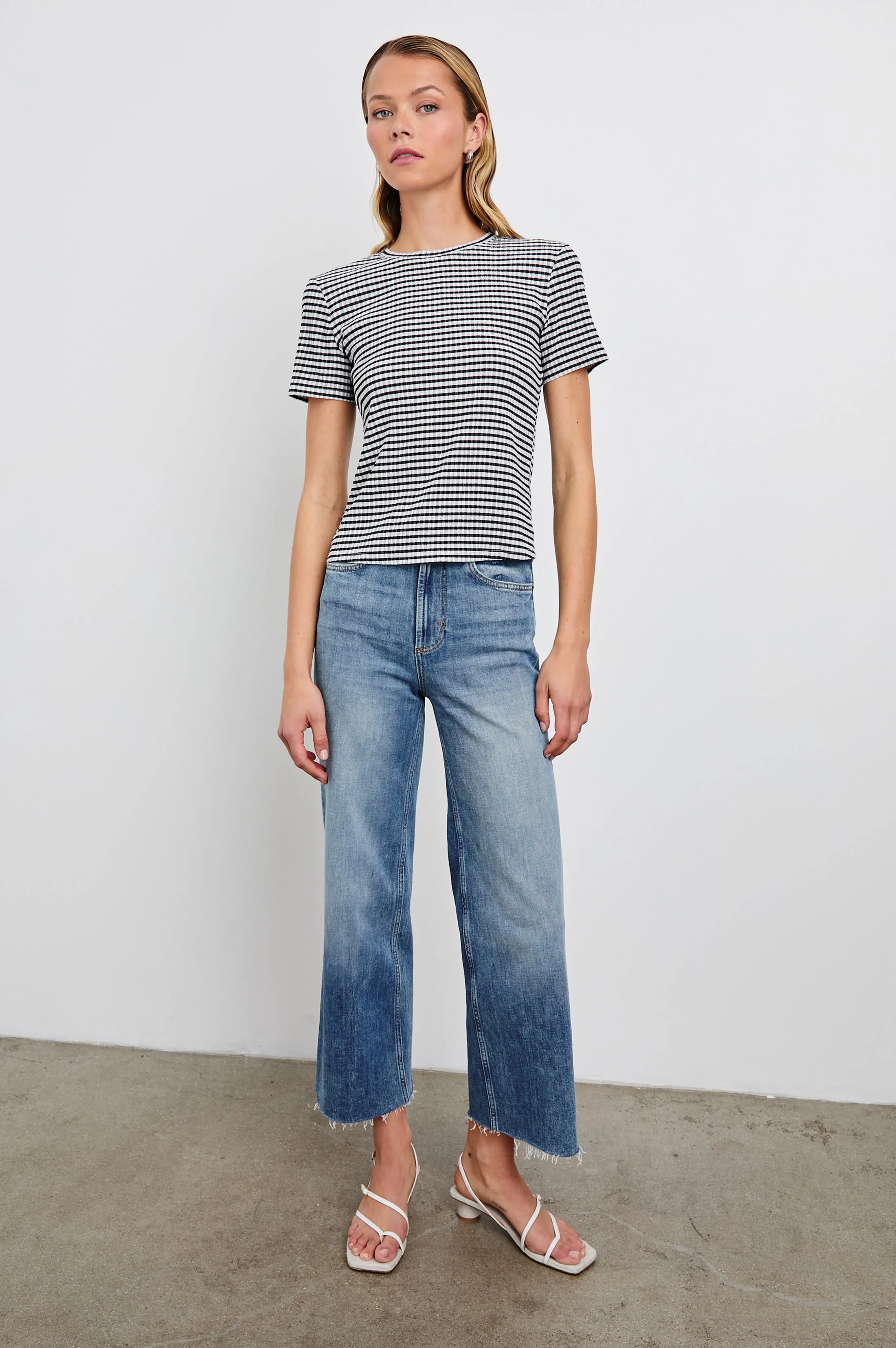 BRITTY TOP - BLACK GINGHAM Rails