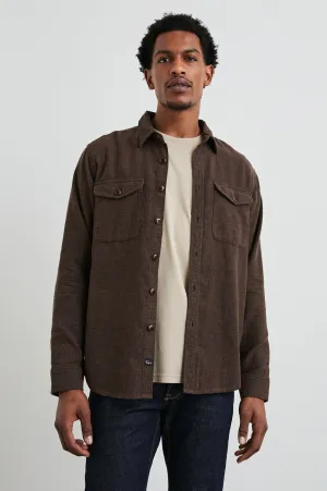 BURR SHIRT JACKET - PINE CONE Rails