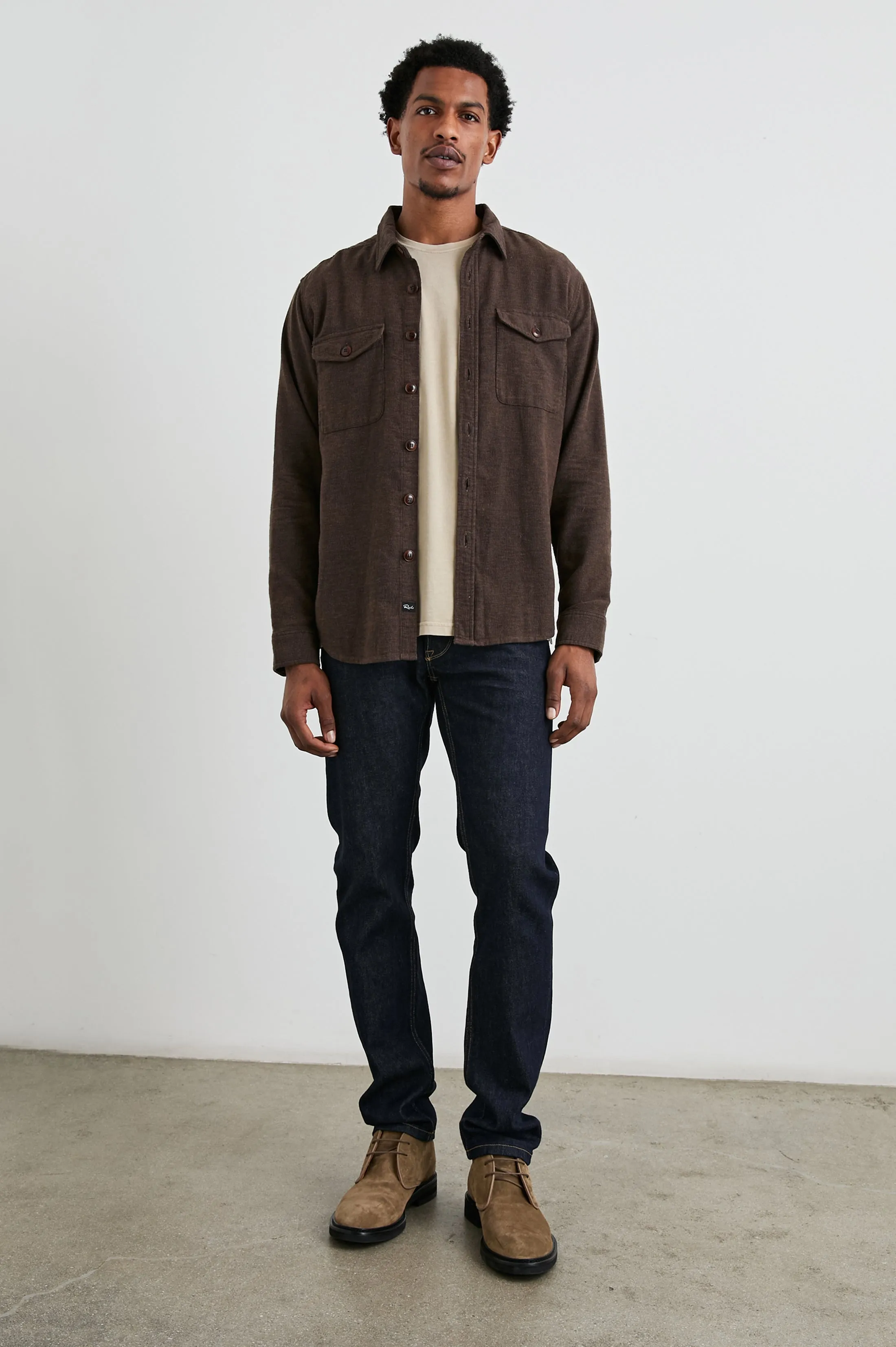 BURR SHIRT JACKET - PINE CONE Rails