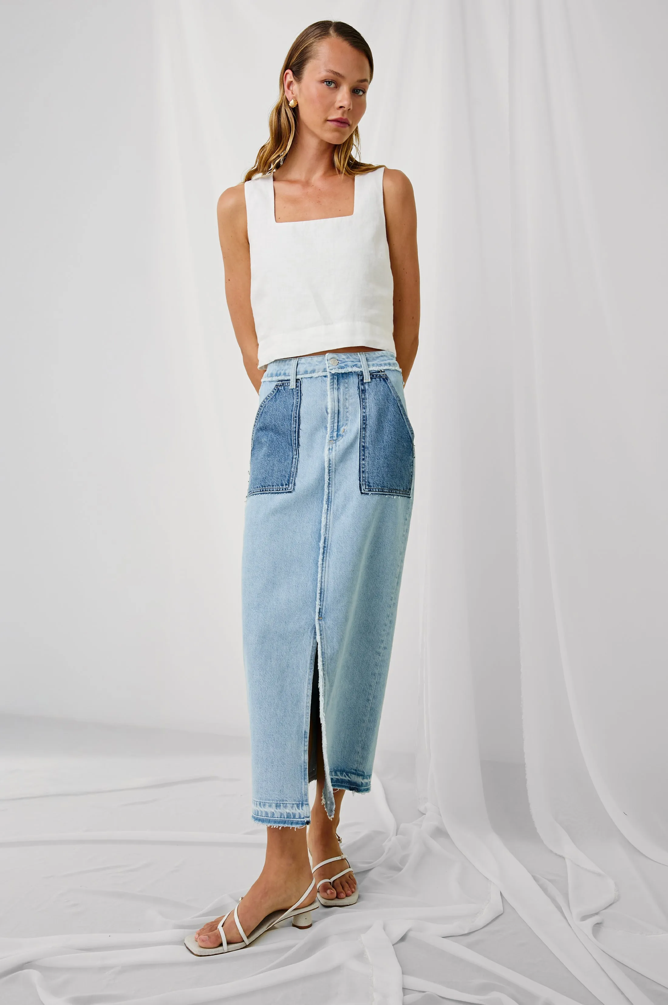 CALABASAS SKIRT - TATTERED PATCHWORK Rails