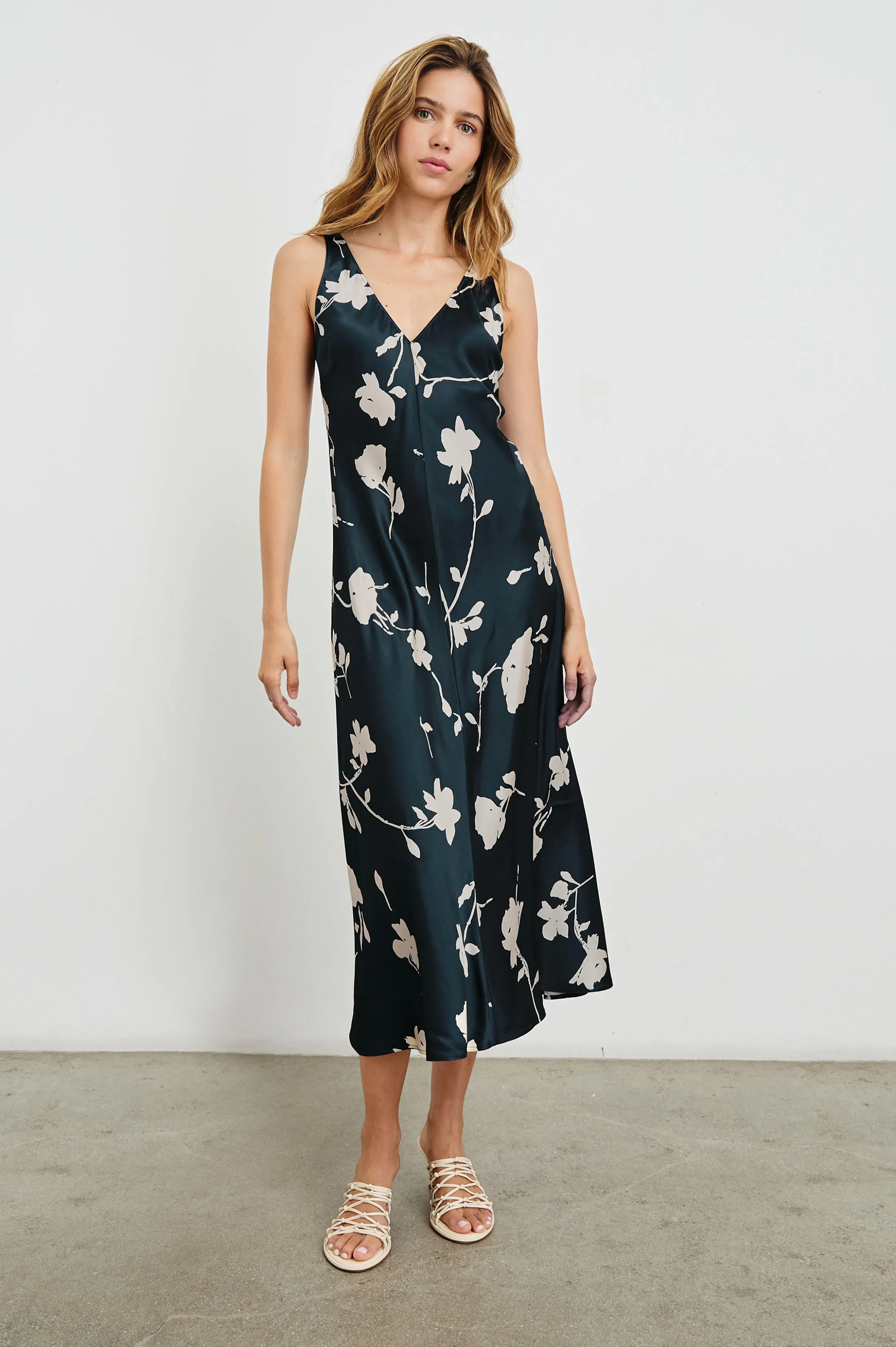 CAMELLIA DRESS - MIDNIGHT ROSES Rails