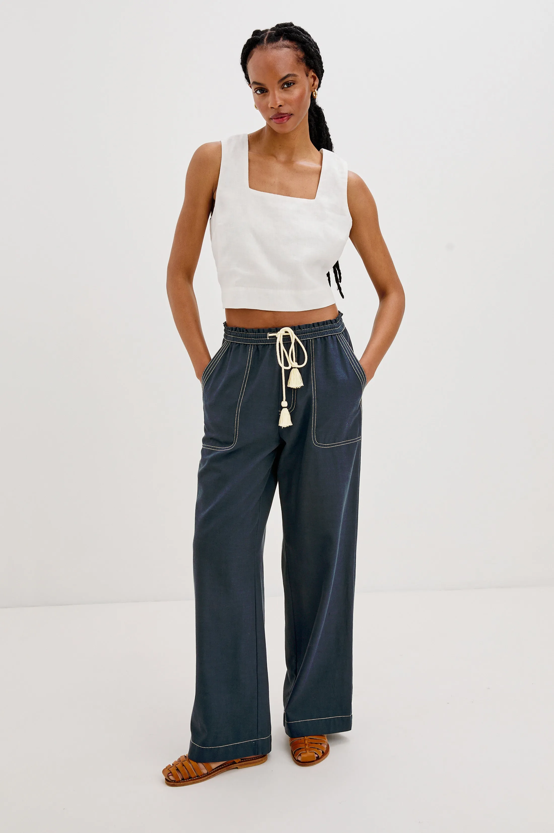 CAMPO PANT - NAVY Rails
