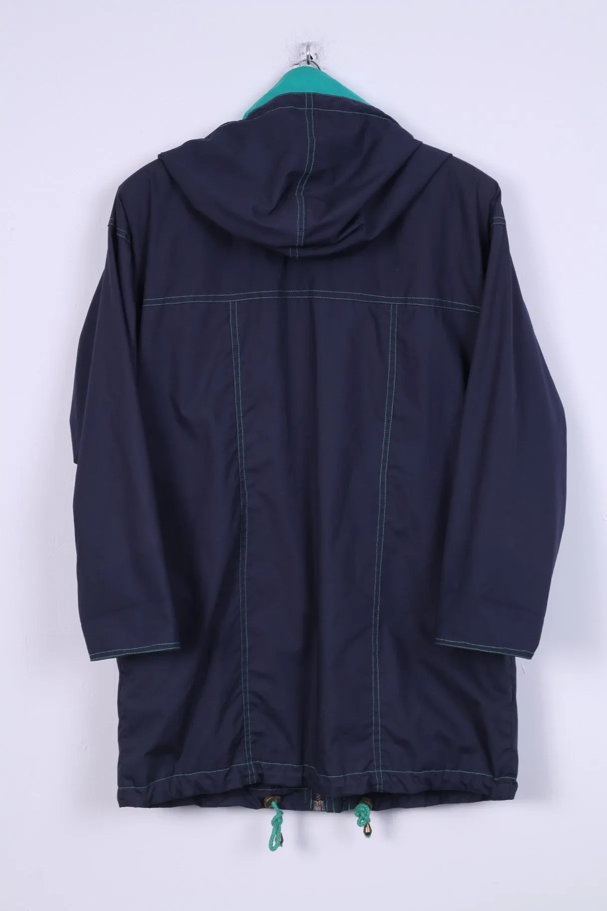 Capuuccini Womens 34 M Jacket Active Wear navy Blue Lightweight Hooded Top
