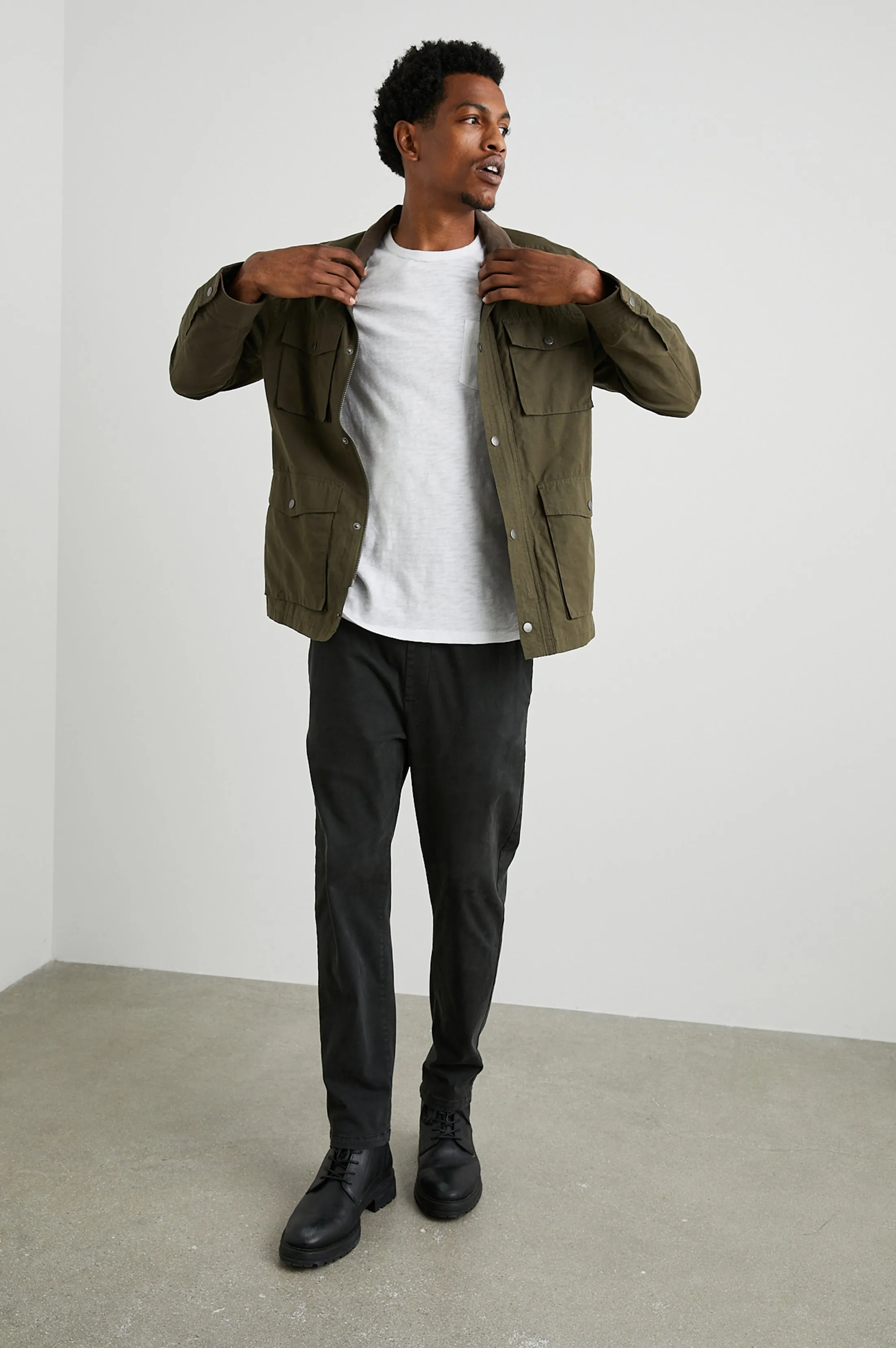 CARDIFF JACKET - DARK OLIVE Rails