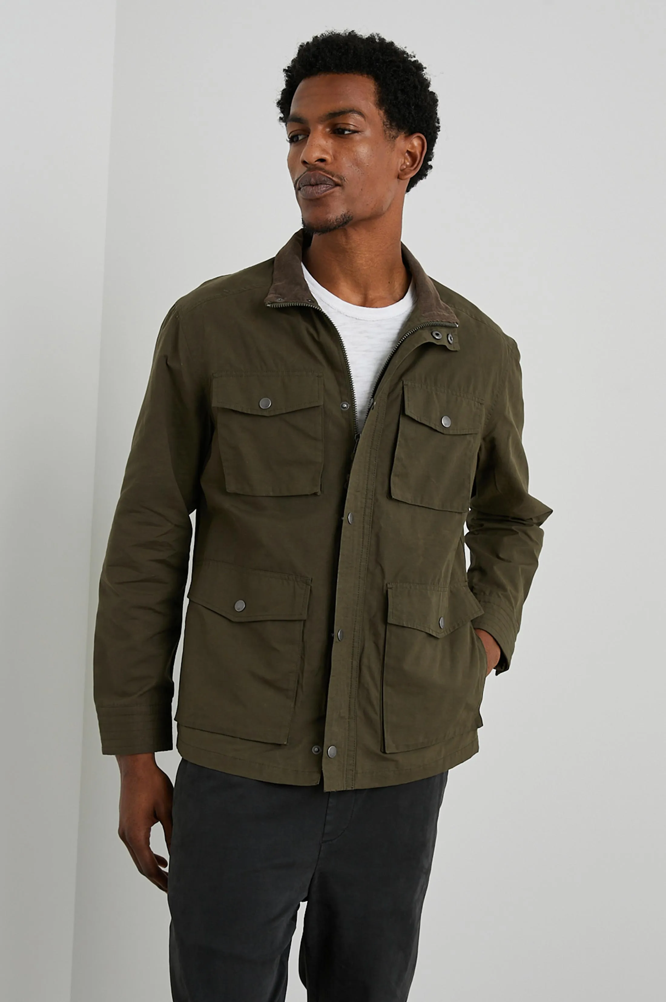 CARDIFF JACKET - DARK OLIVE Rails