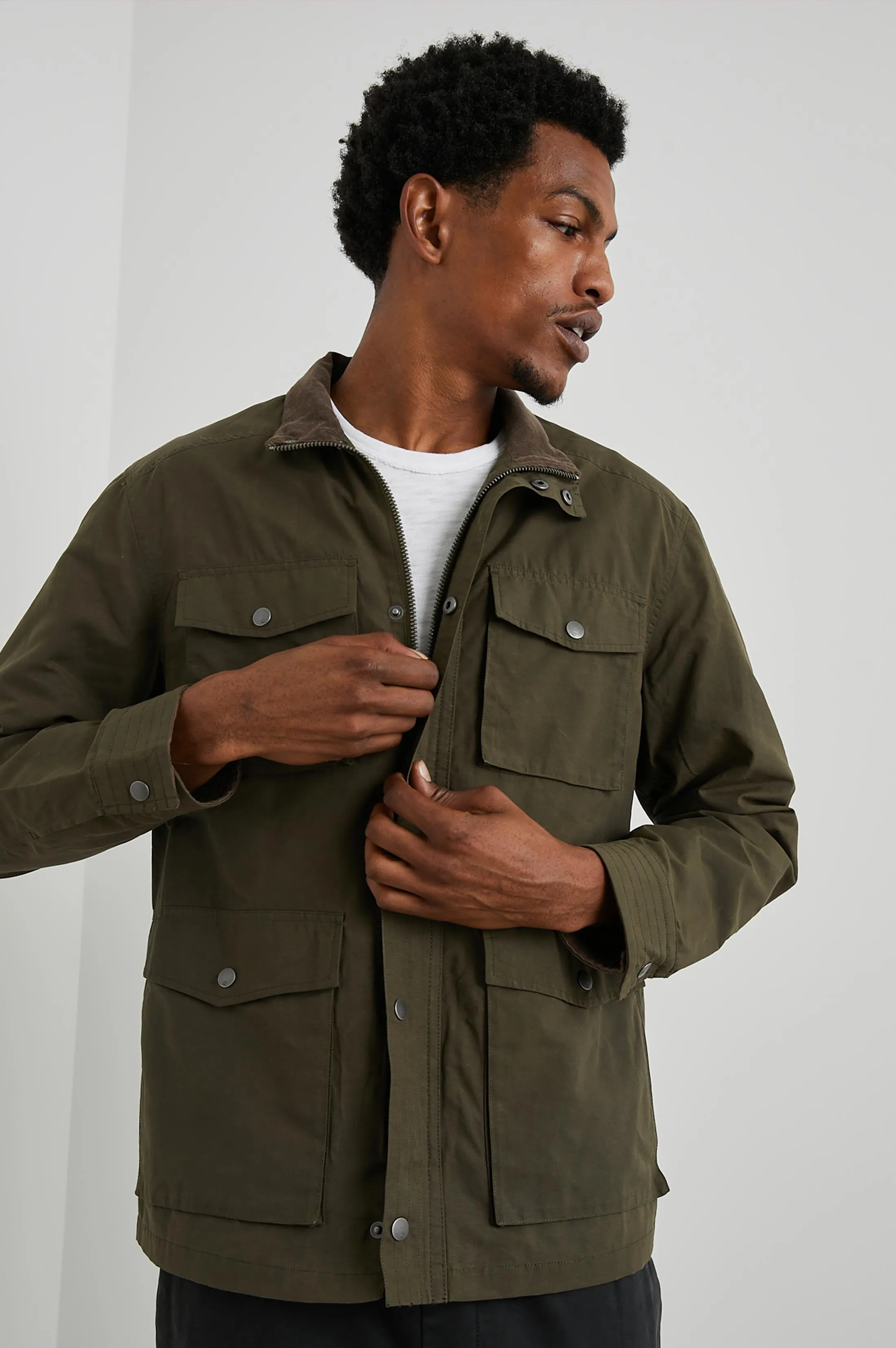 CARDIFF JACKET - DARK OLIVE Rails