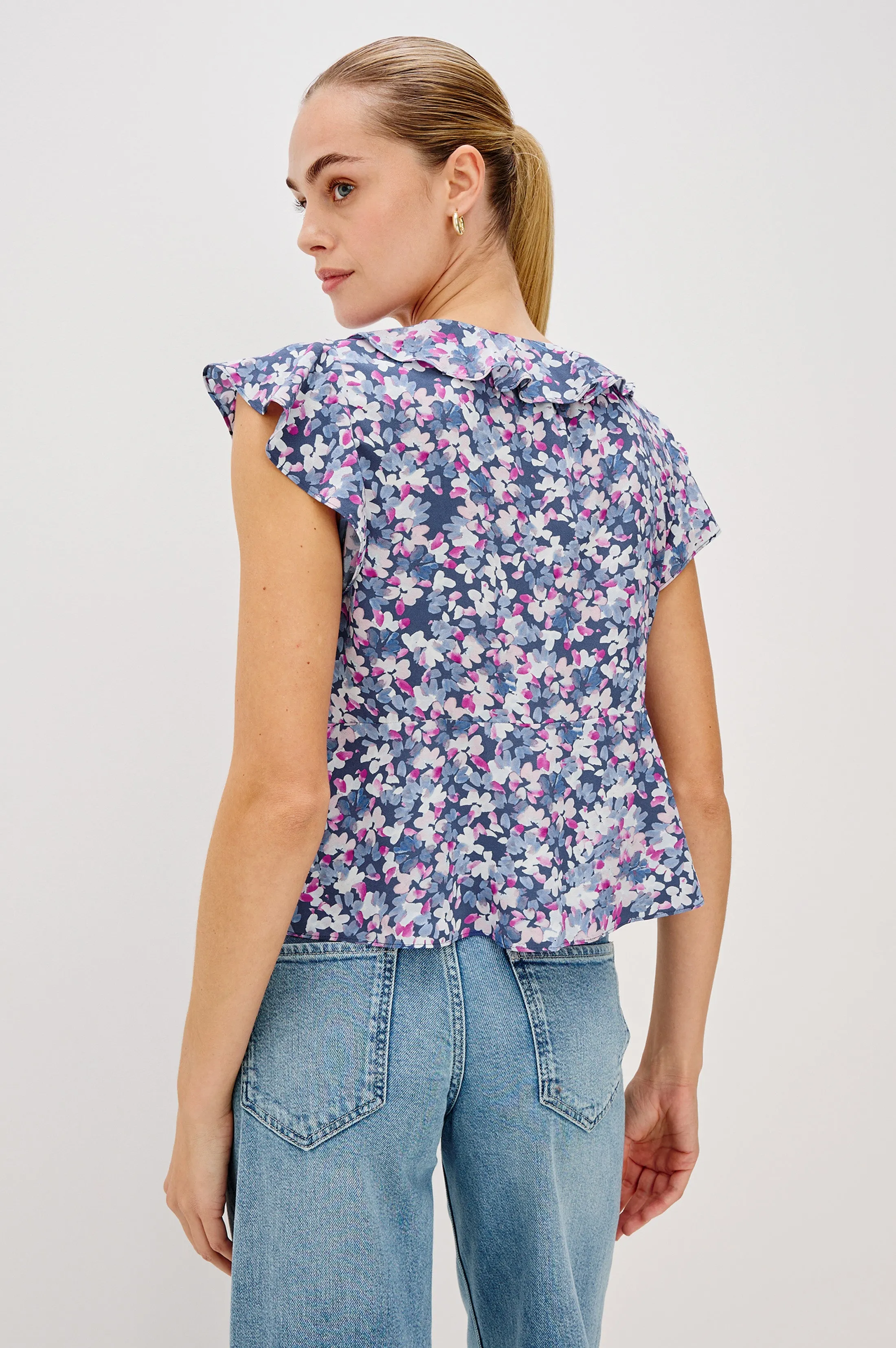 CARMINE TOP - BLUE BLOSSOM Rails