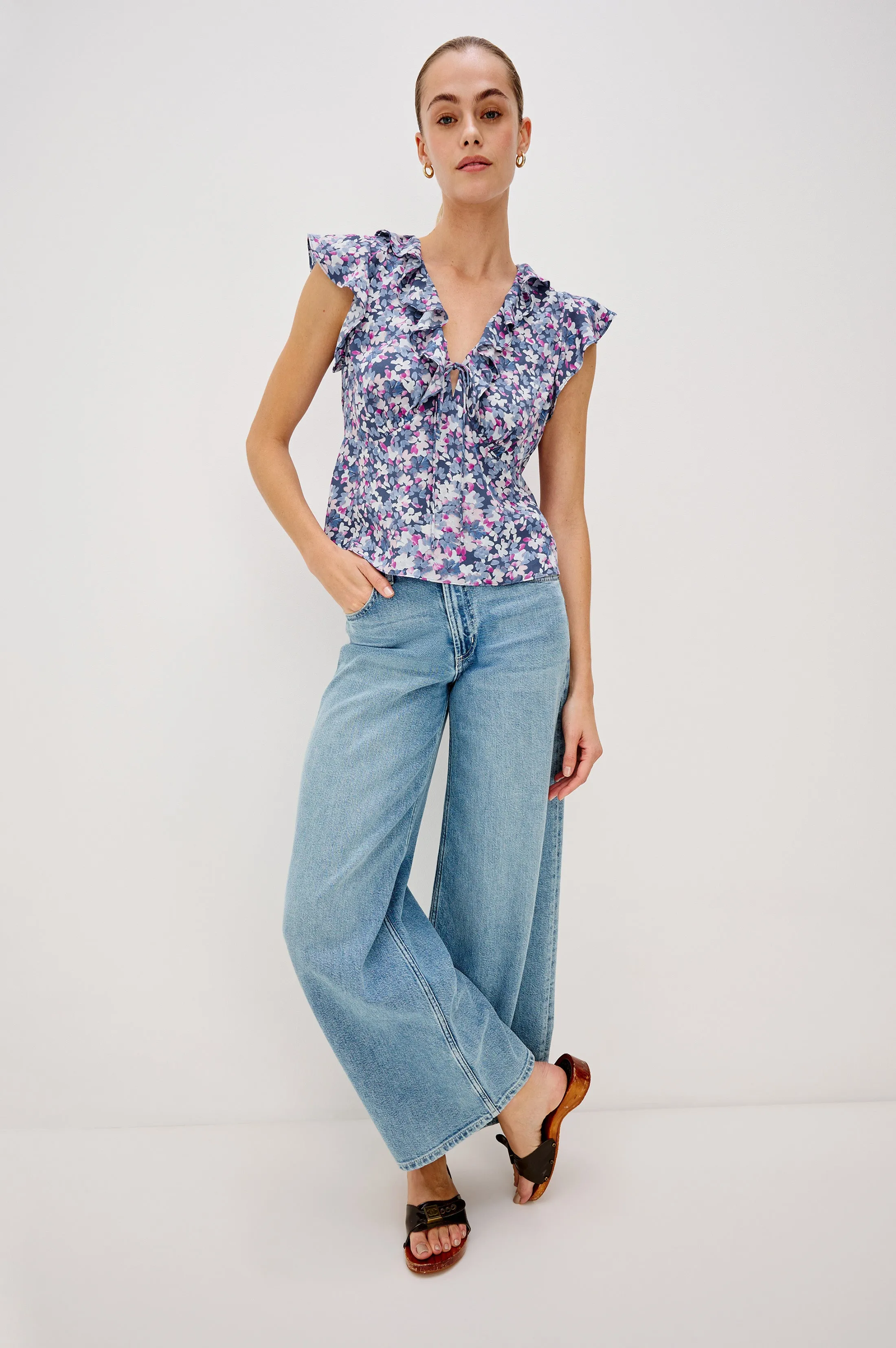 CARMINE TOP - BLUE BLOSSOM Rails