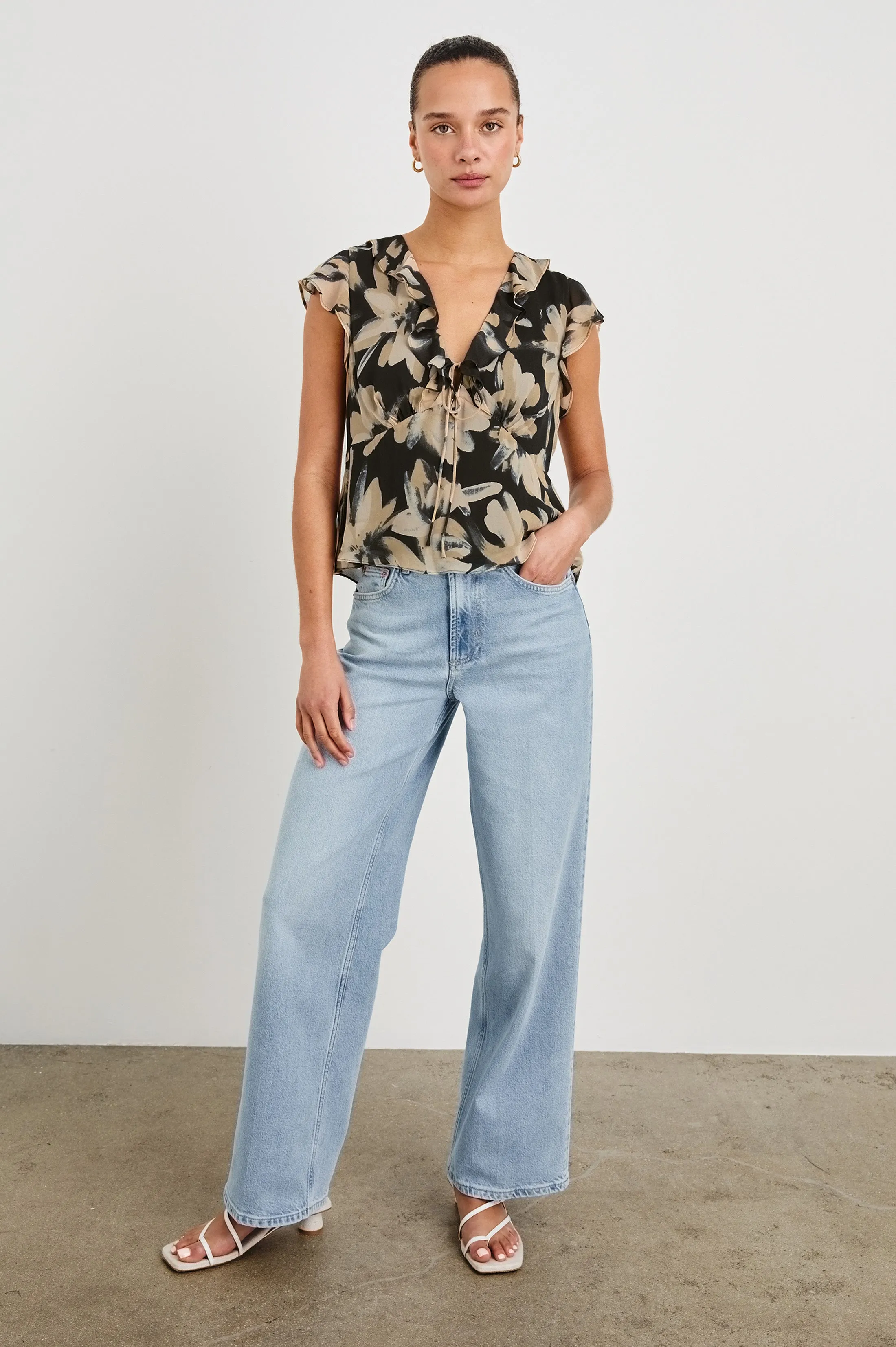 CARMINE TOP - CHARCOAL LILY Rails