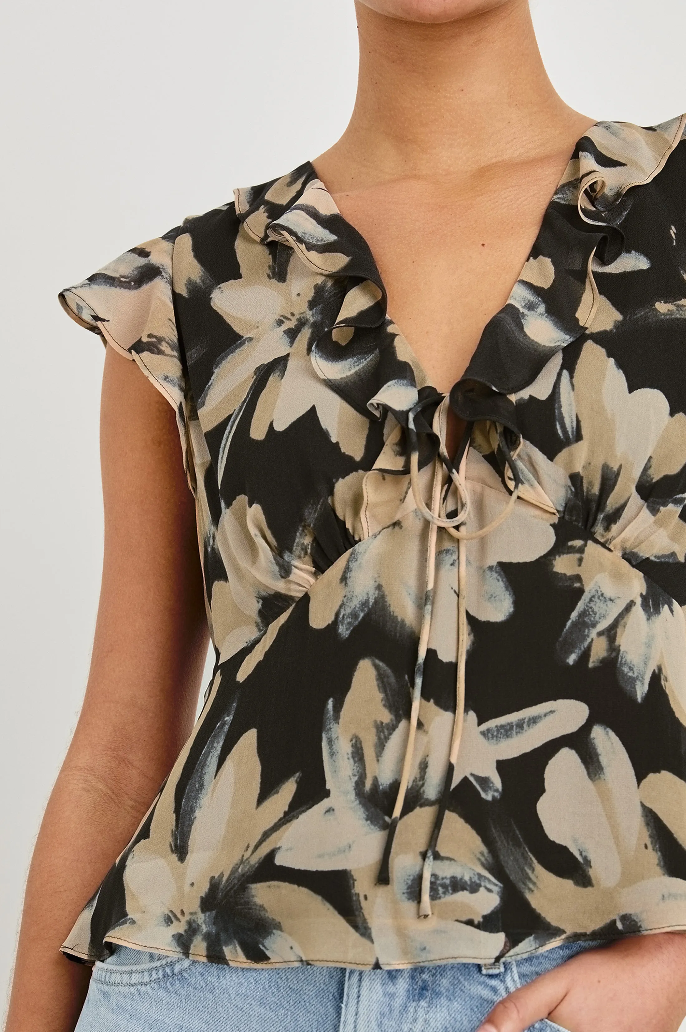CARMINE TOP - CHARCOAL LILY Rails