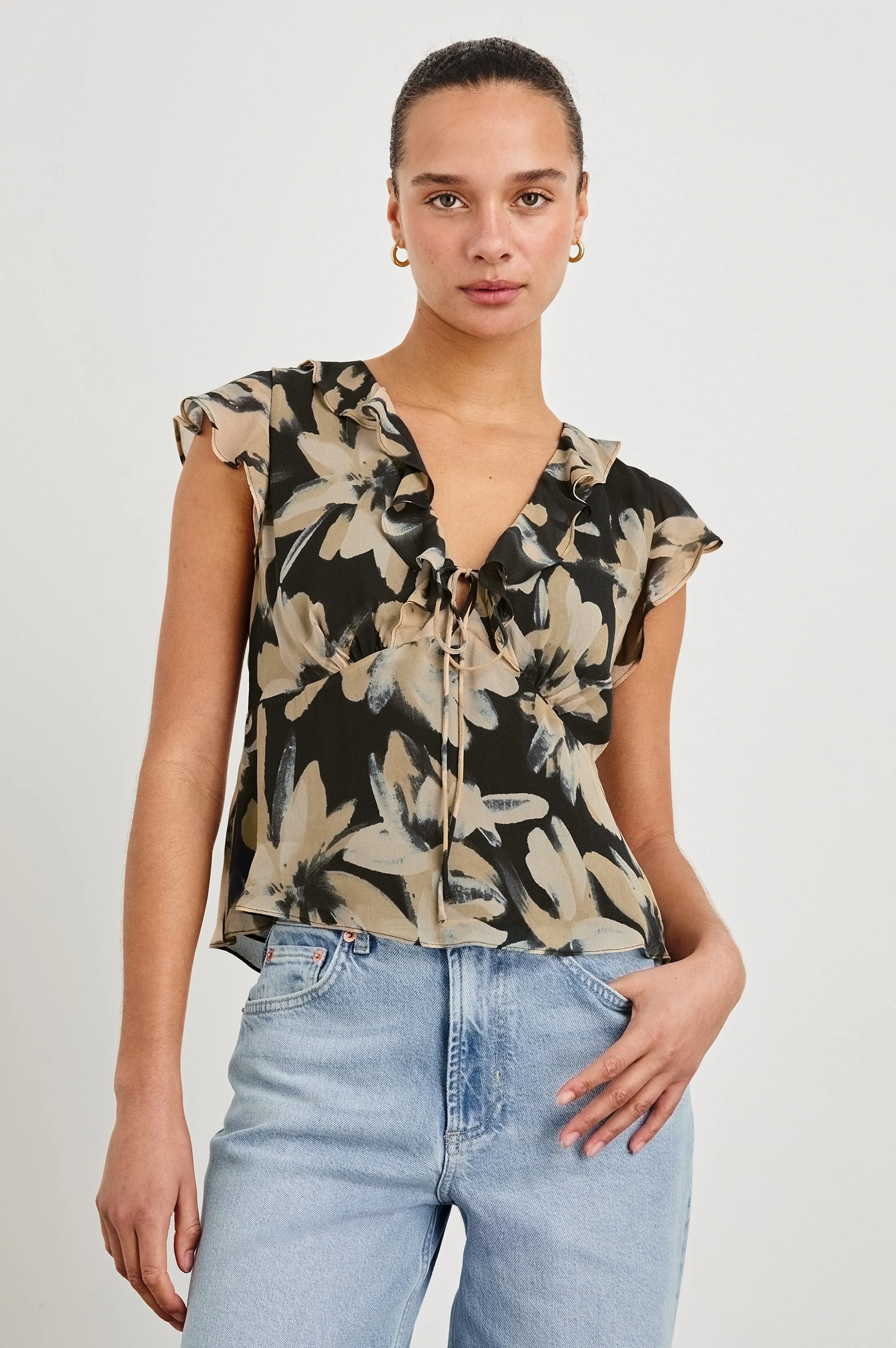 CARMINE TOP - CHARCOAL LILY Rails