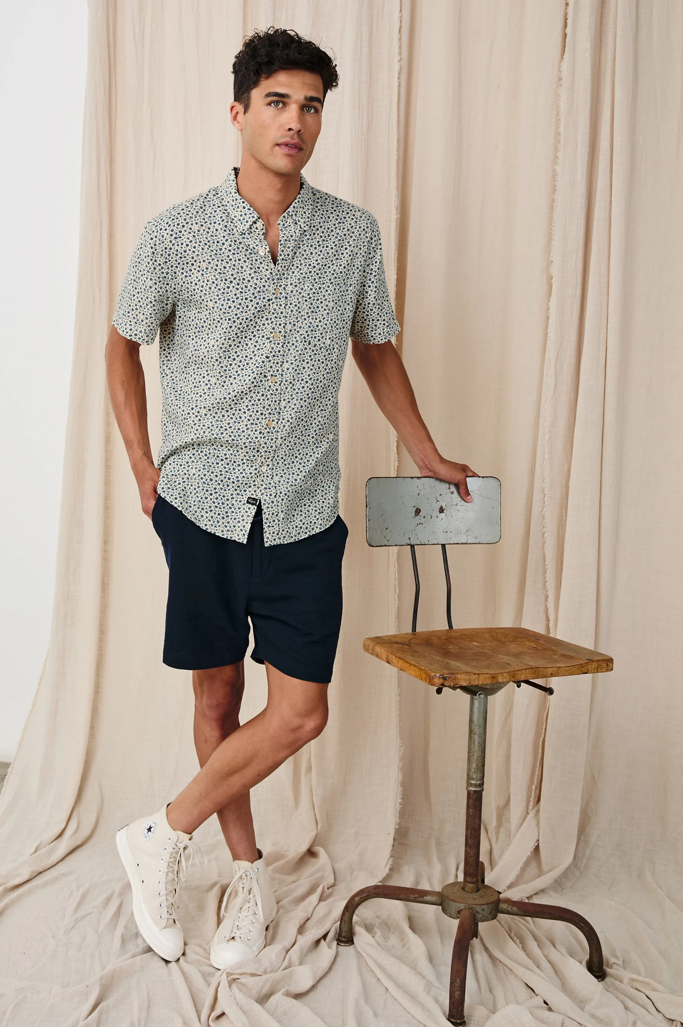CARSON SHIRT - AUTUMN DAISY OCEAN Rails