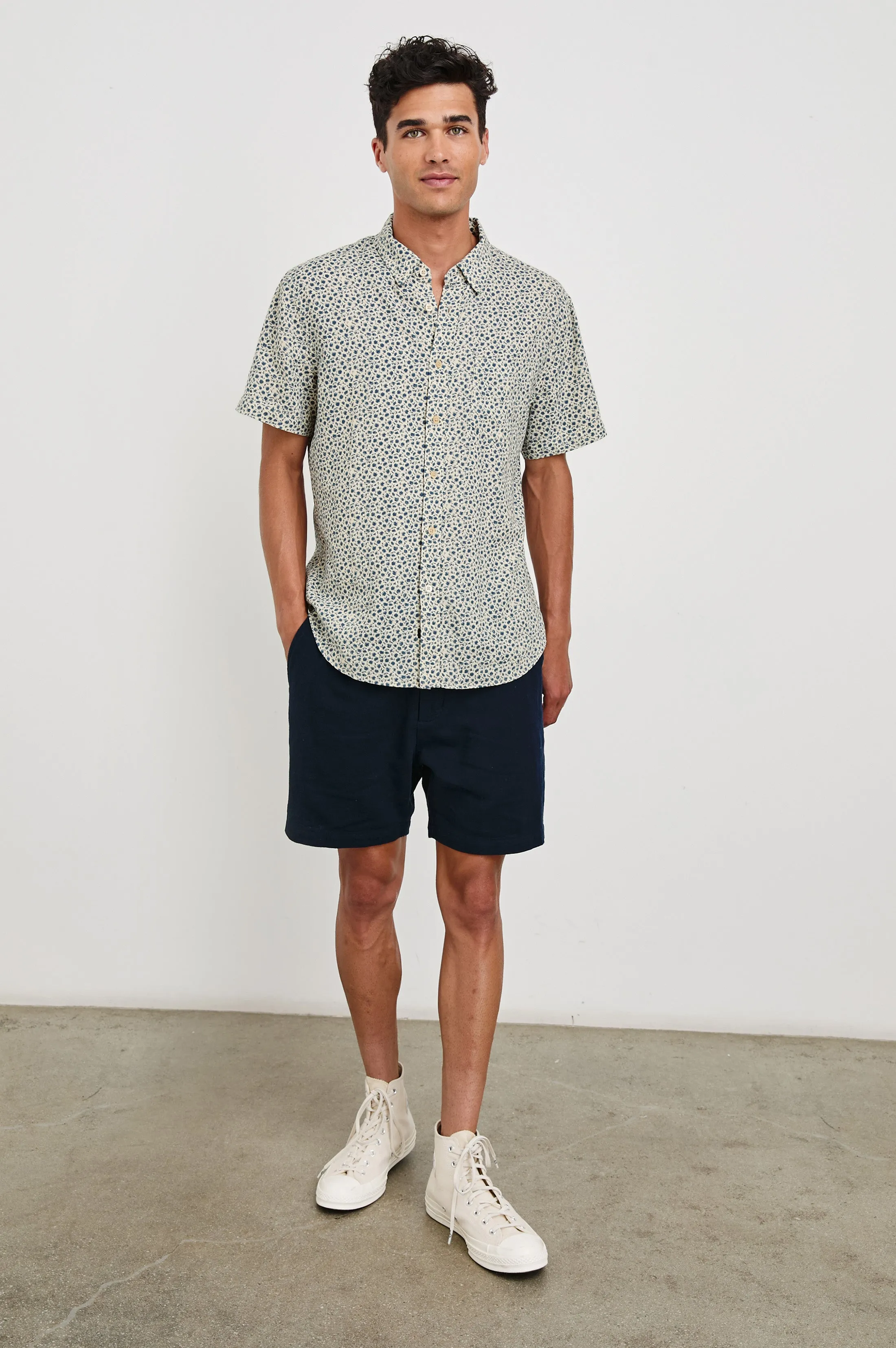 CARSON SHIRT - AUTUMN DAISY OCEAN Rails