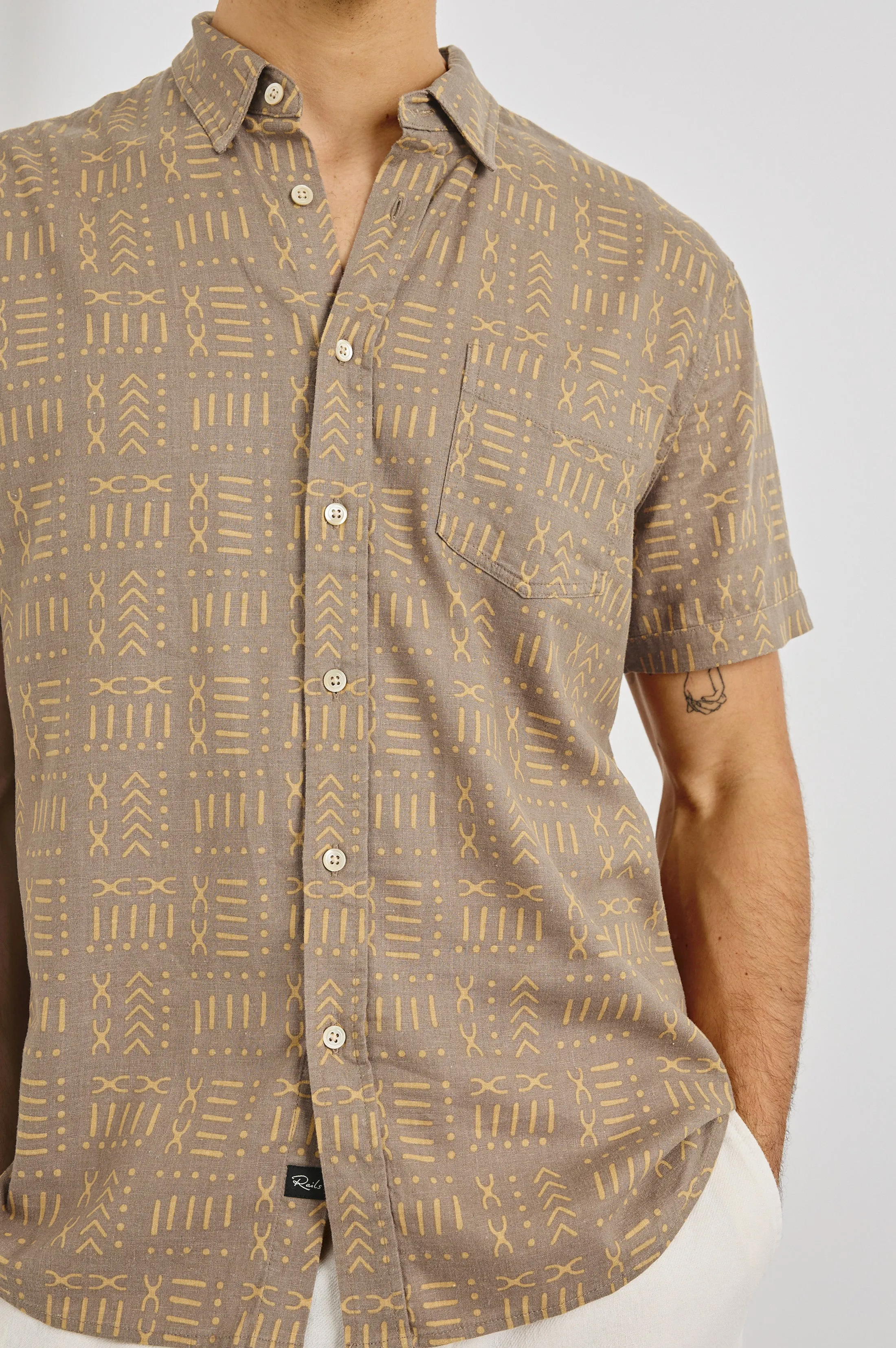 CARSON SHIRT - BALI BATIK BROWN Rails