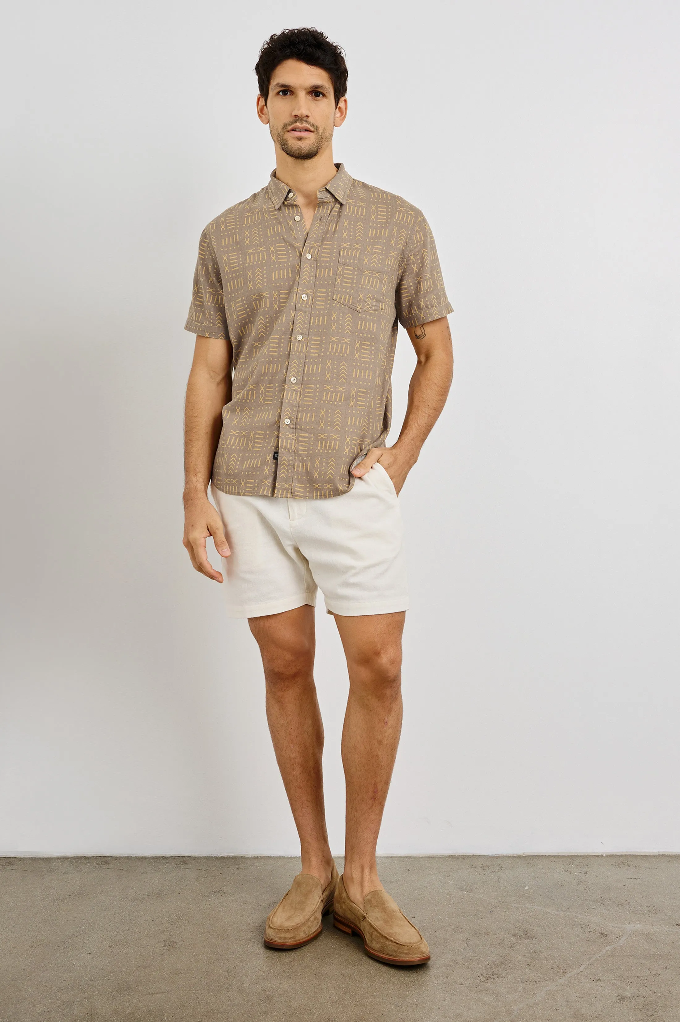CARSON SHIRT - BALI BATIK BROWN Rails
