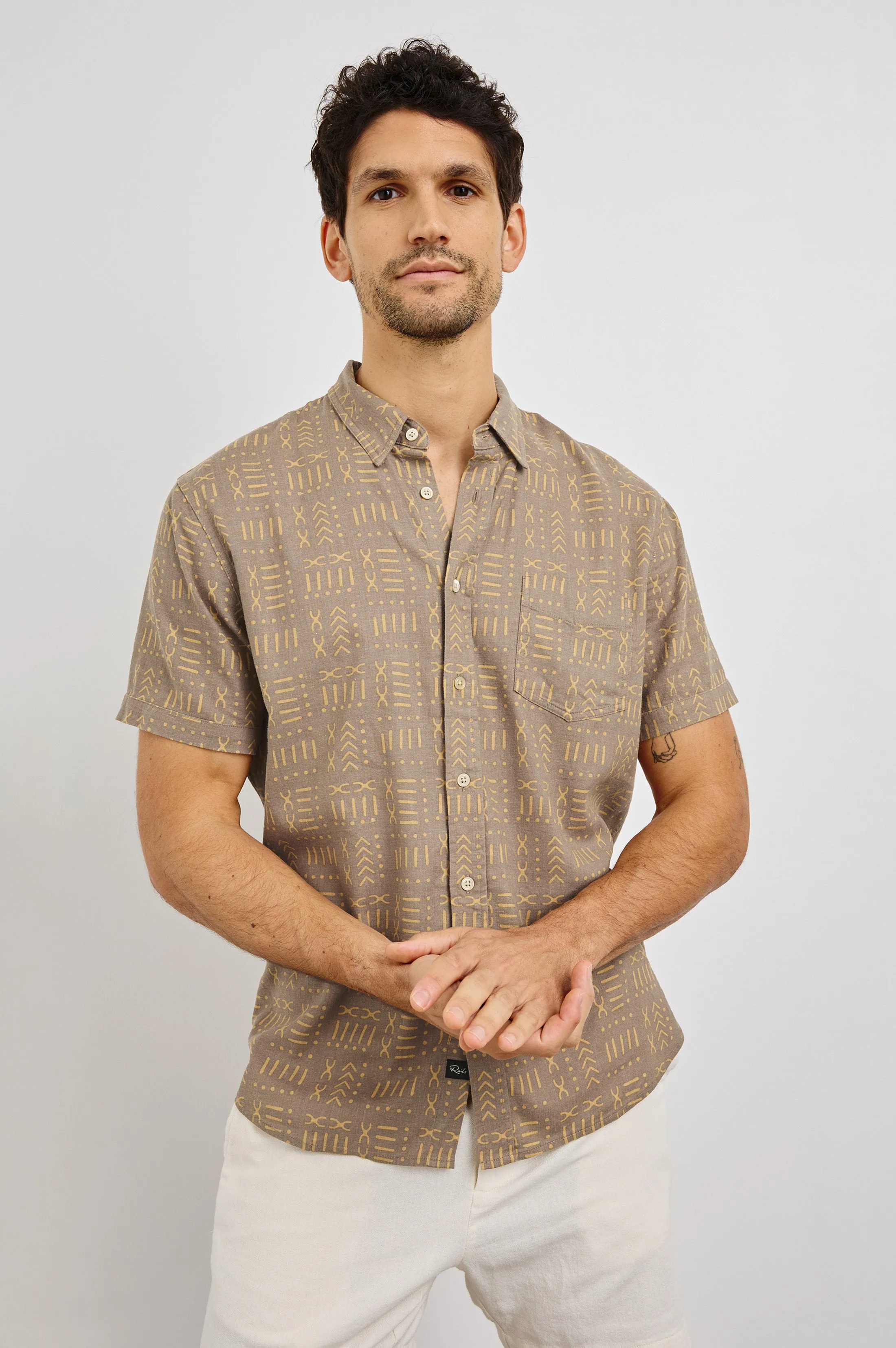 CARSON SHIRT - BALI BATIK BROWN Rails