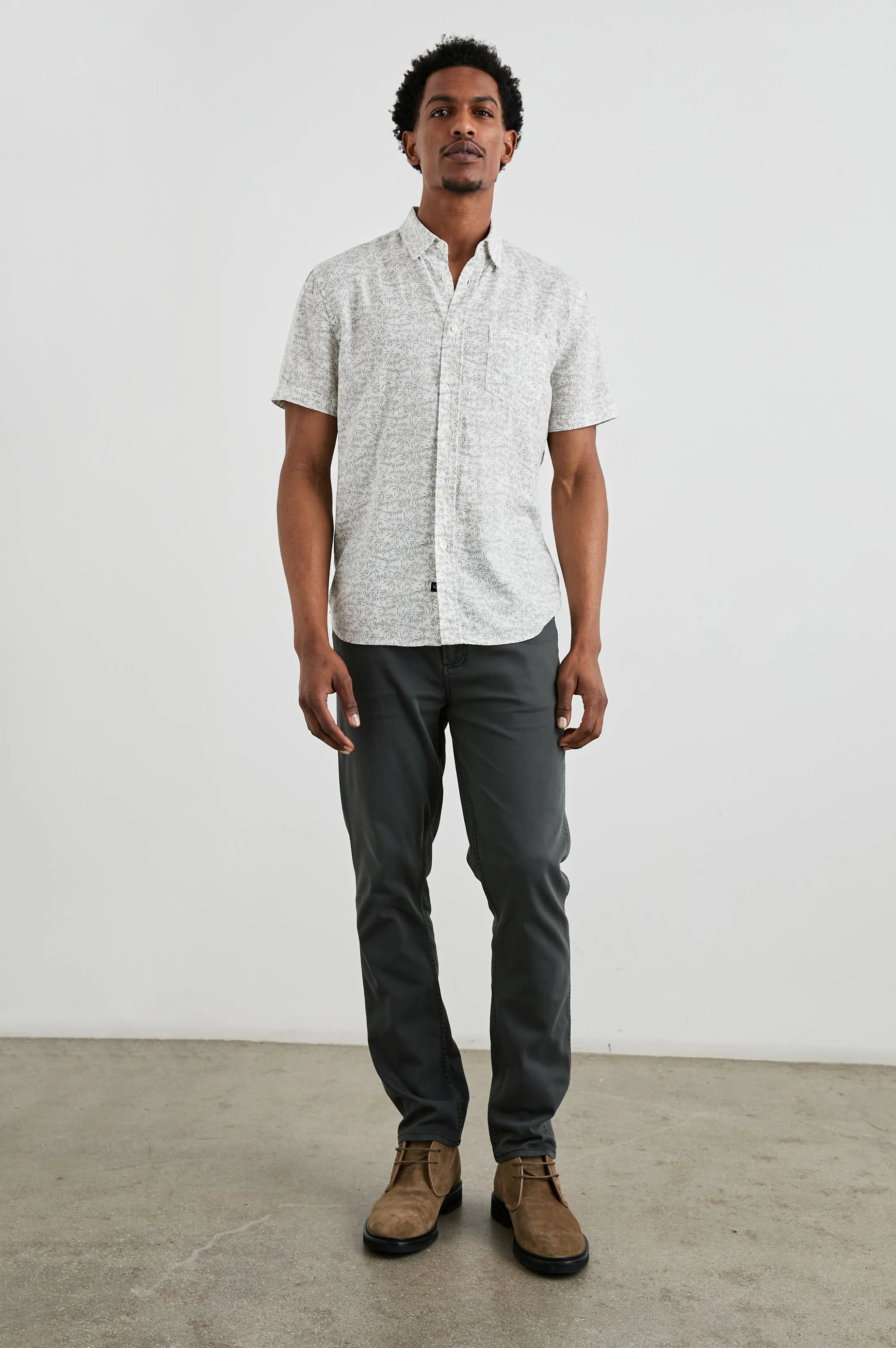 CARSON SHIRT - CROP CIRCLE WHITE Rails