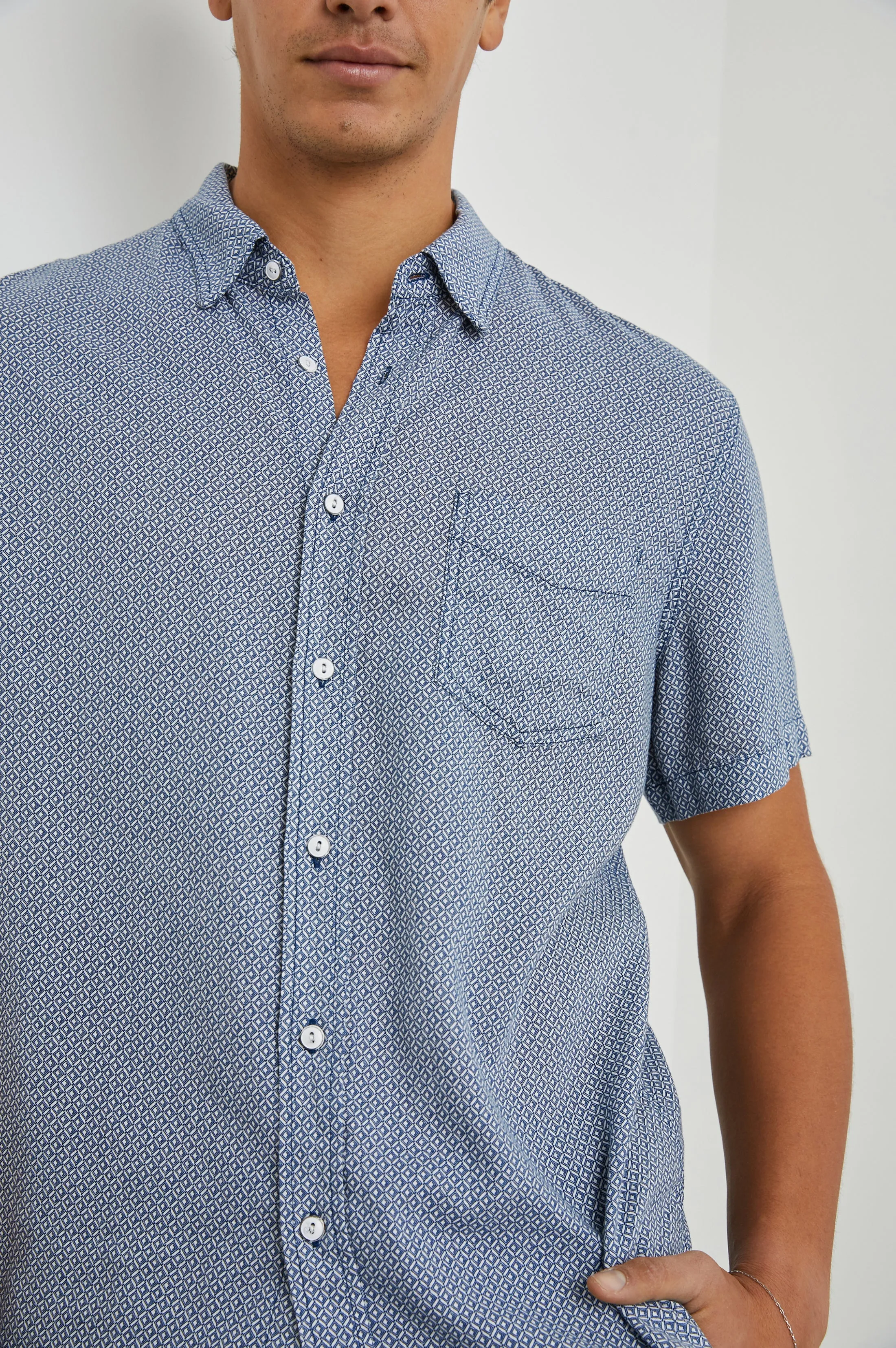 CARSON SHIRT - CROWN JEWEL SAPPHIRE Rails