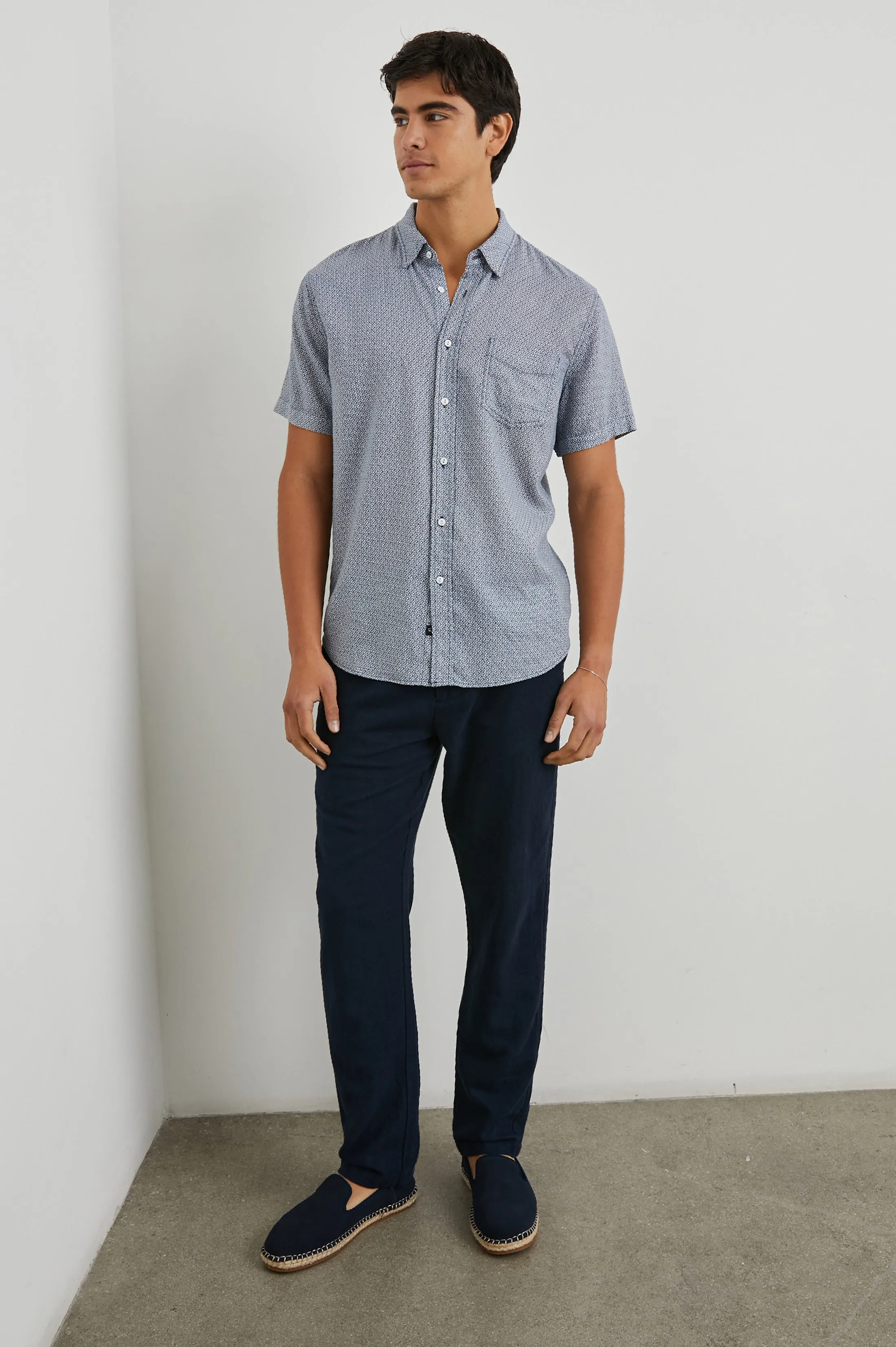 CARSON SHIRT - CROWN JEWEL SAPPHIRE Rails