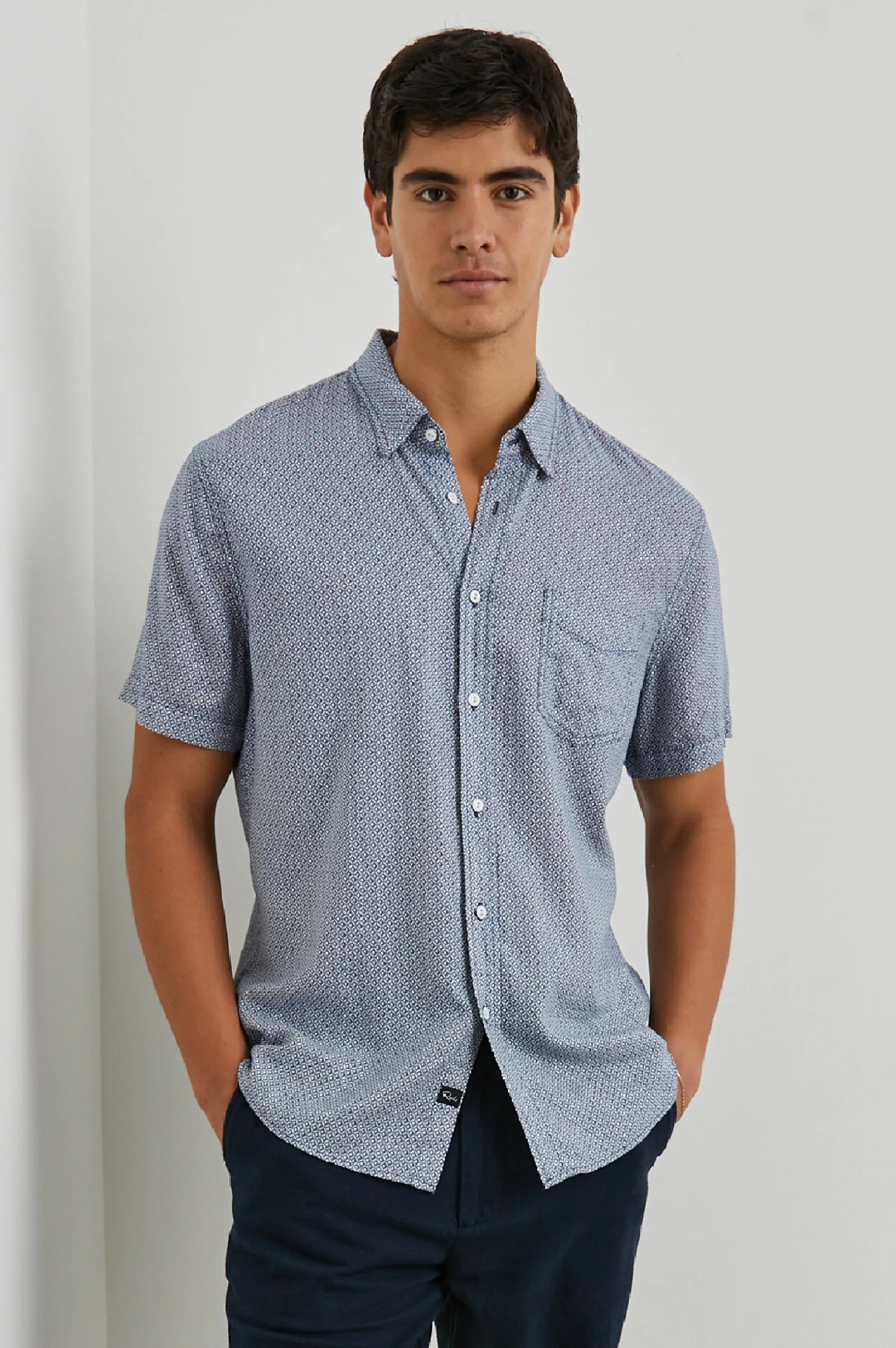 CARSON SHIRT - CROWN JEWEL SAPPHIRE Rails