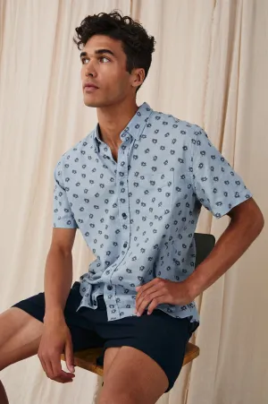 CARSON SHIRT - DAISY TOSS CELESTIAL Rails