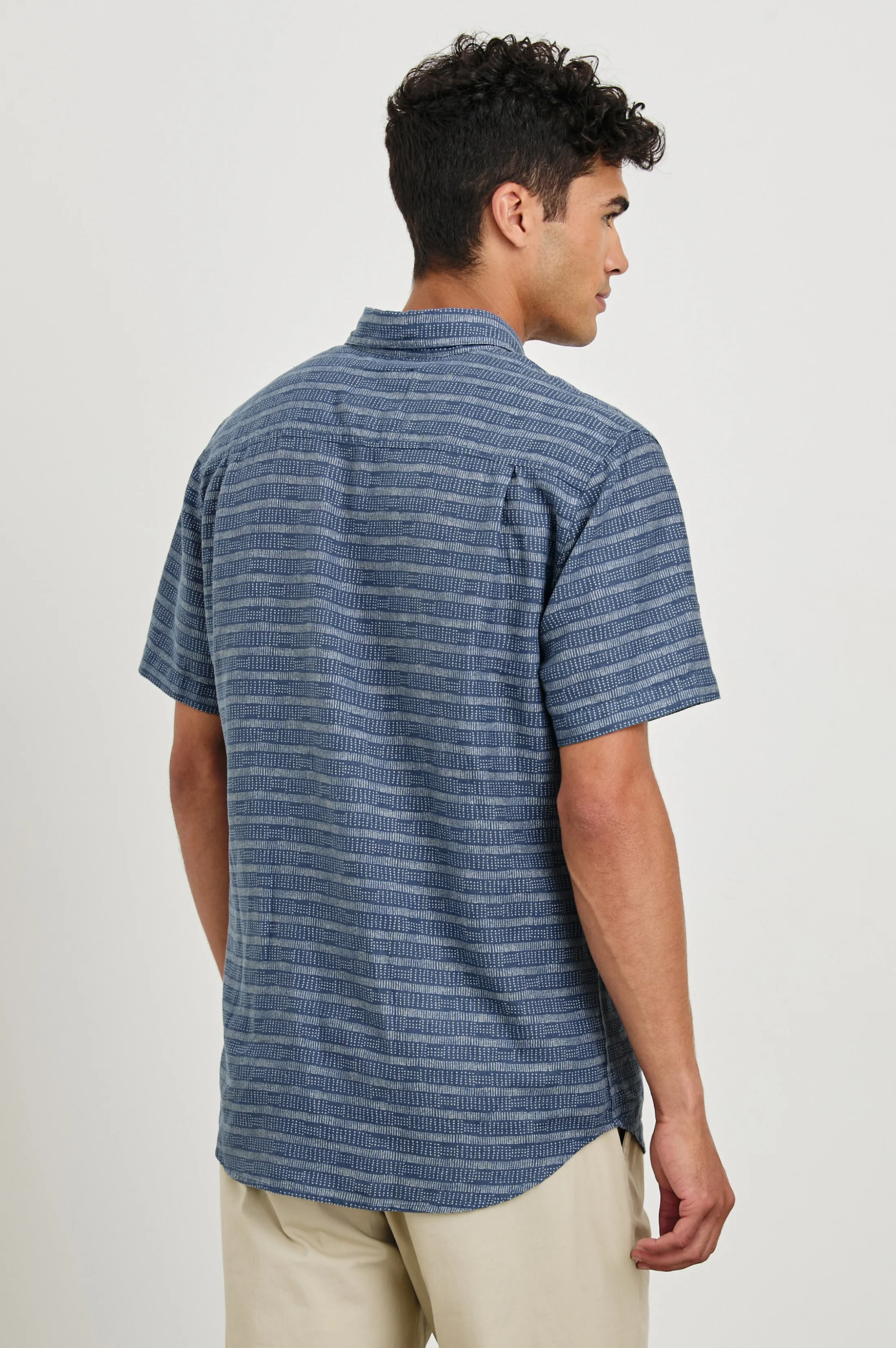 CARSON SHIRT - HOMESPUN BORDER BLUE Rails