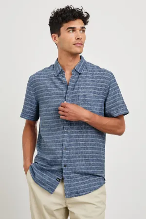 CARSON SHIRT - HOMESPUN BORDER BLUE Rails