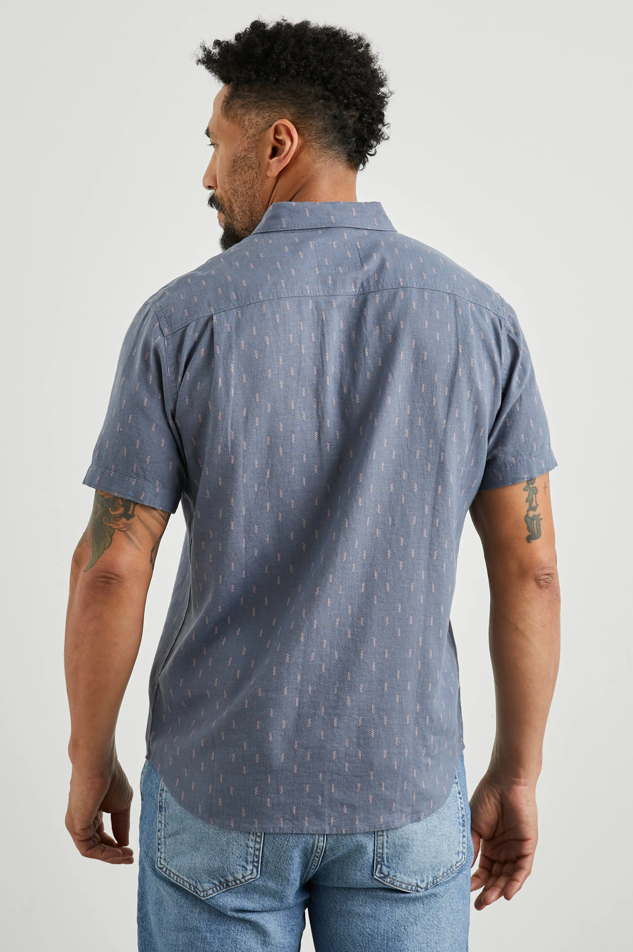 CARSON SHIRT - LOUIS LEAF SLATE Rails