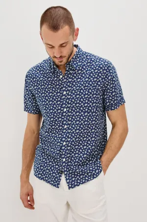 CARSON SHIRT - NERVOUS LEAF BLUE Rails