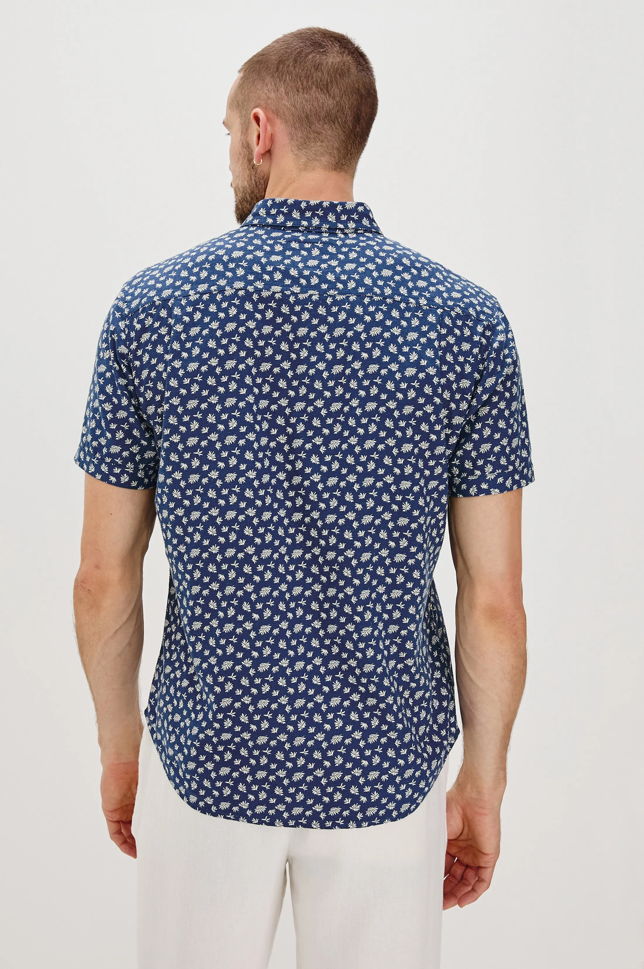 CARSON SHIRT - NERVOUS LEAF BLUE Rails
