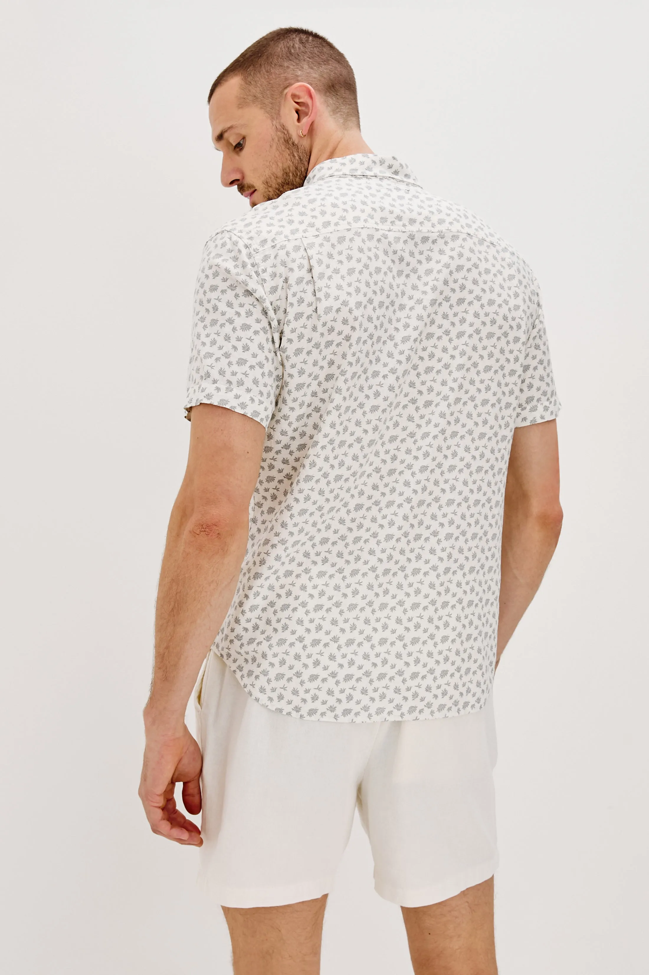 CARSON SHIRT - NERVOUS LEAF WHITE Rails
