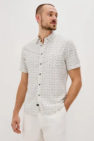 CARSON SHIRT - NERVOUS LEAF WHITE Rails