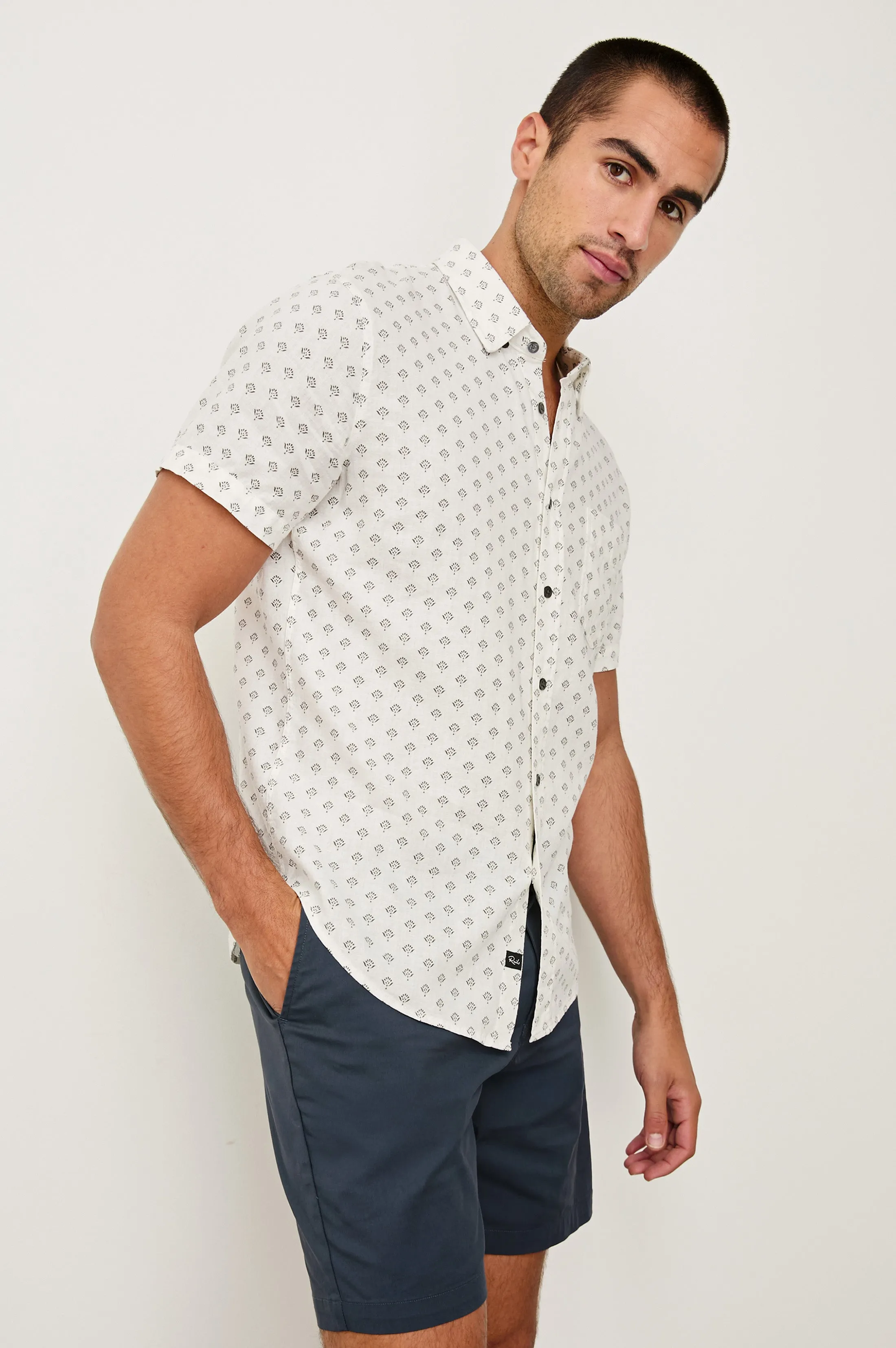 CARSON SHIRT - SMALL BATIK WHITE Rails