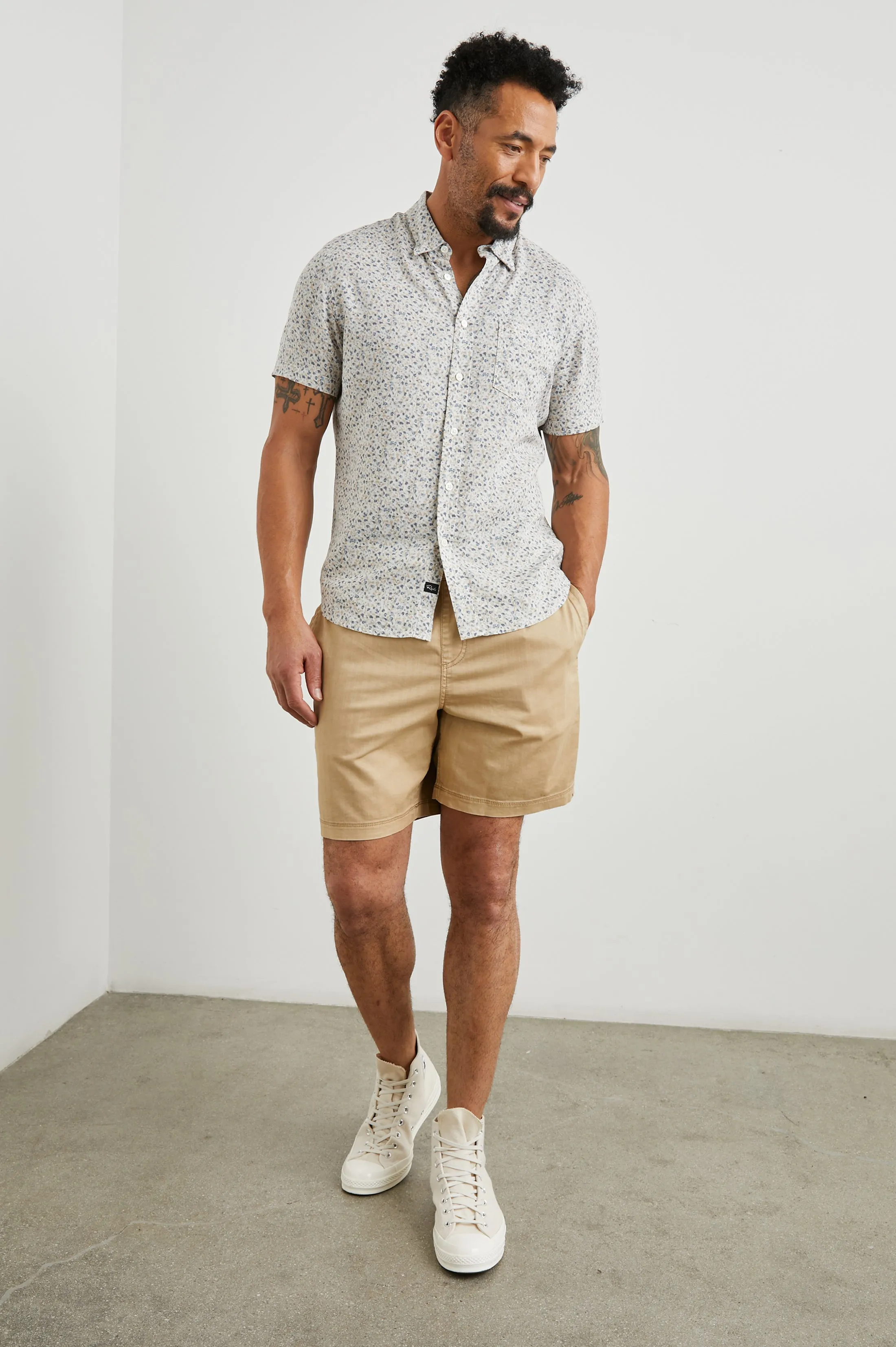 CARSON SHIRT - SPRING BLOSSOM PARCHMENT Rails