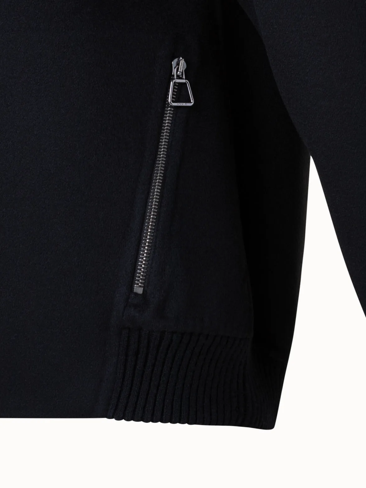 Cashmere Double-Face Bomber Jacket Akris