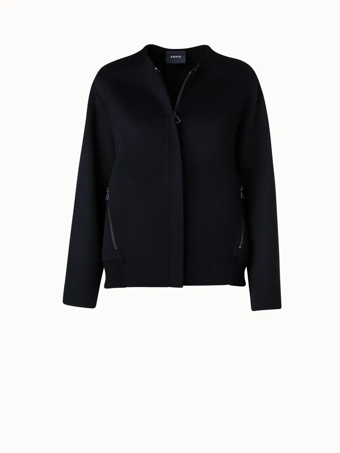 Cashmere Double-Face Bomber Jacket Akris